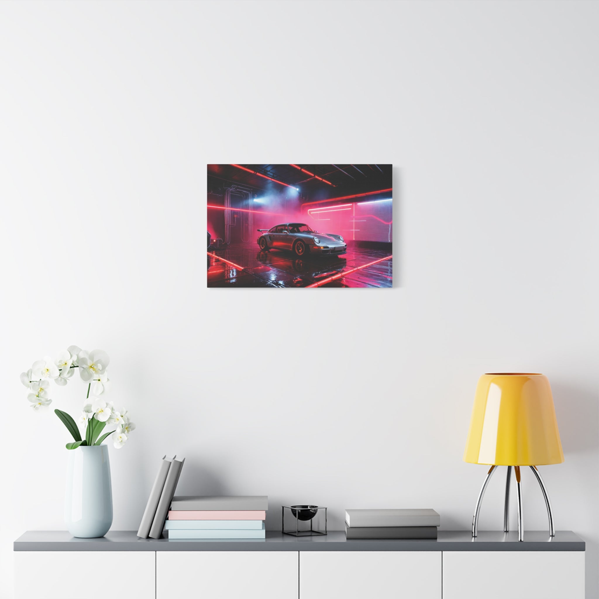 canvas-print-wall-art-porsche-911-red-gt3r-neon-supercar-poster-matte-canvas-decor-stretched-large-canvas-wall-art