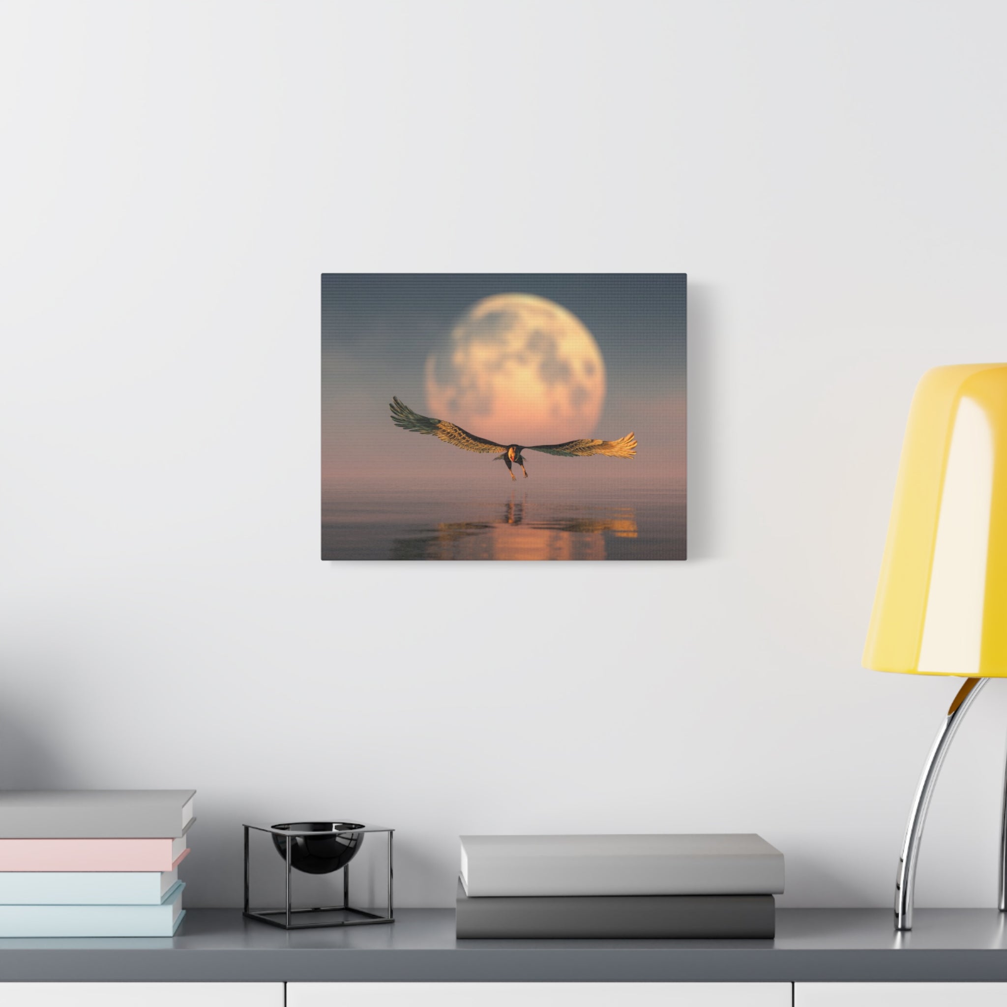 canvas-print-eagle-moon-illustration-living-room-wall-decor-stretched-matte-canvas-art-home-decor-wildlife-painting-wall-hang