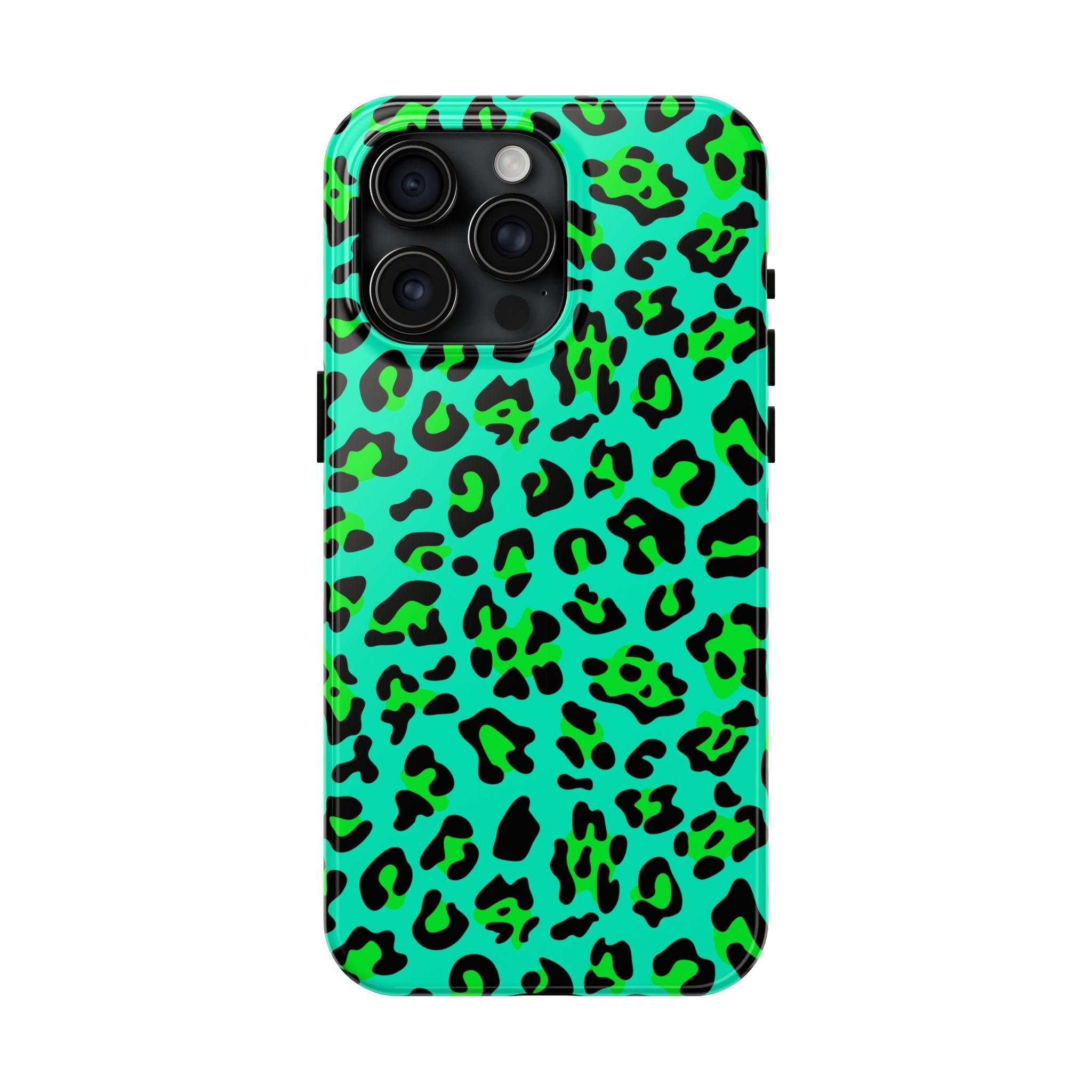 neon-green-teal-leopard-iphone-tough-case-stylish-phone-cover-protective-cellphone-case-trendy-smartphone-accessory-gift-for-