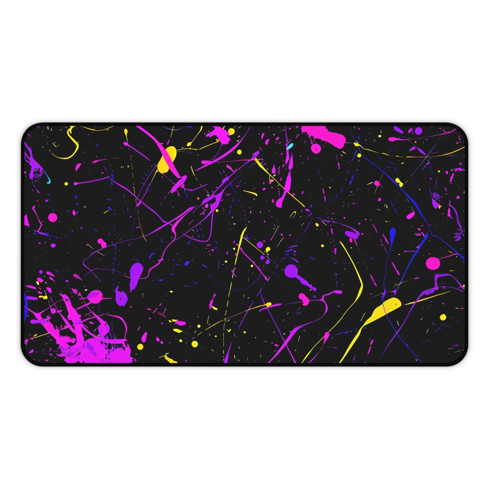 neon-abstract-paint-splatter-desk-mat-purple-large-gaming-mouse-pad-colorful-work-from-home-desk-accessory-unique-desk-blotte