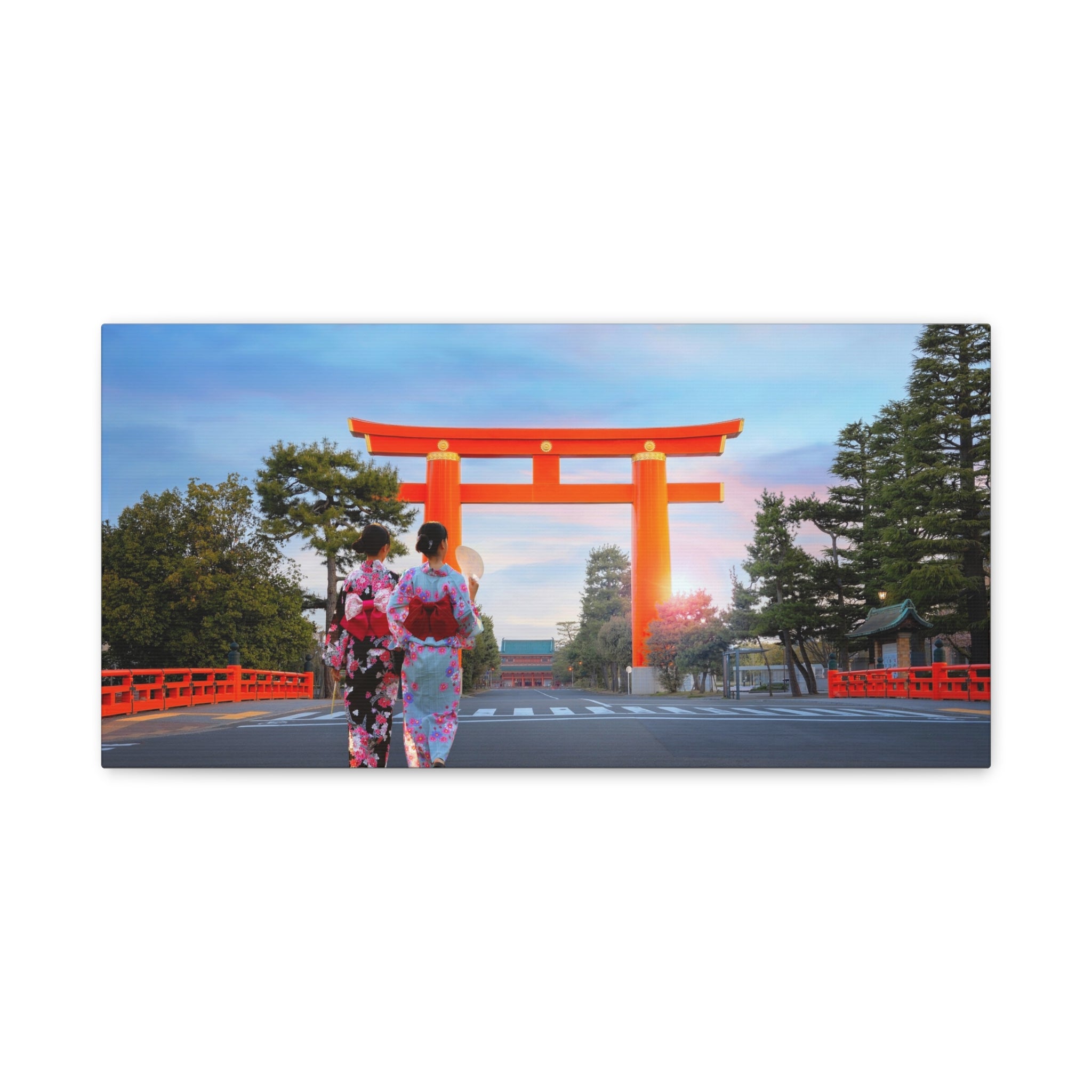 canvas-art-japanese-torri-gate-geisha-wall-decor-matte-stretched-artwork-home-decoration-asian-inspired-painting-oriental-roo