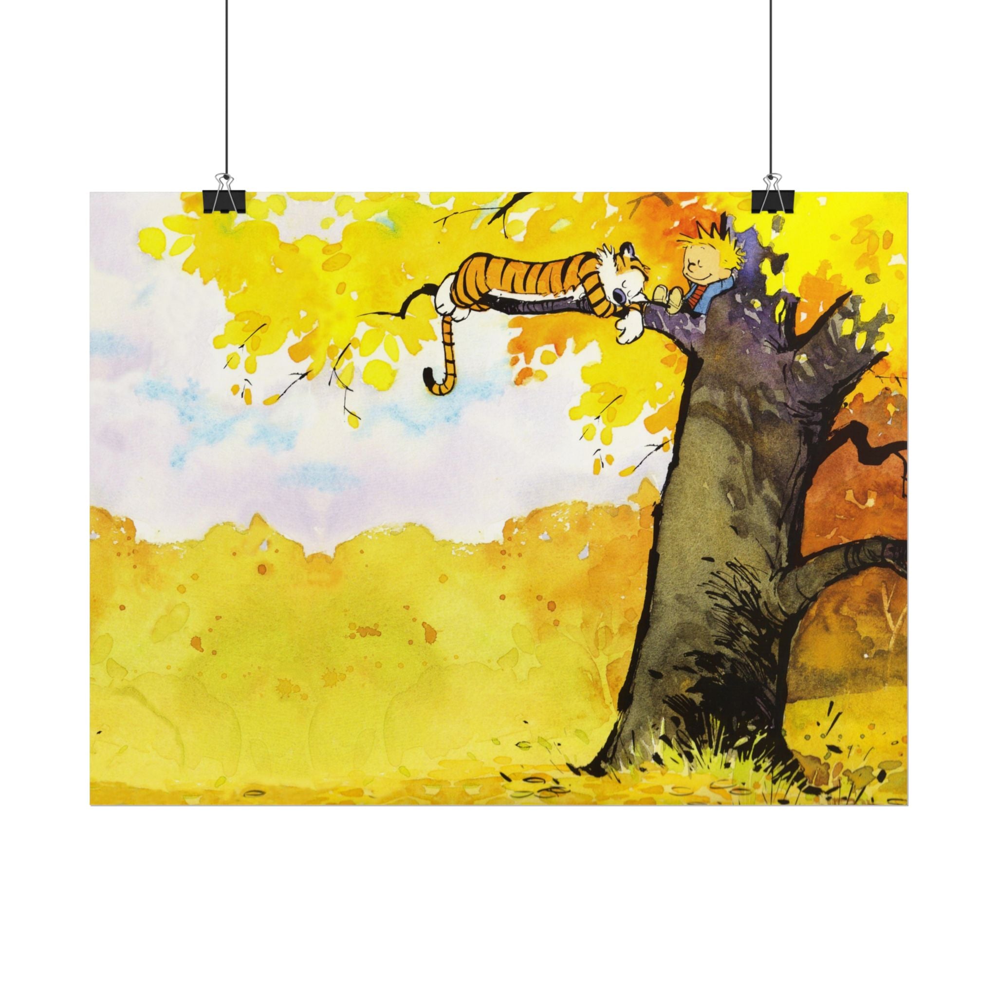 Calvin and Hobbes Poster Wall Art - Cartoon Wall Decor - Unique Birthday Gift for Fans - Timeless Comic Book Art