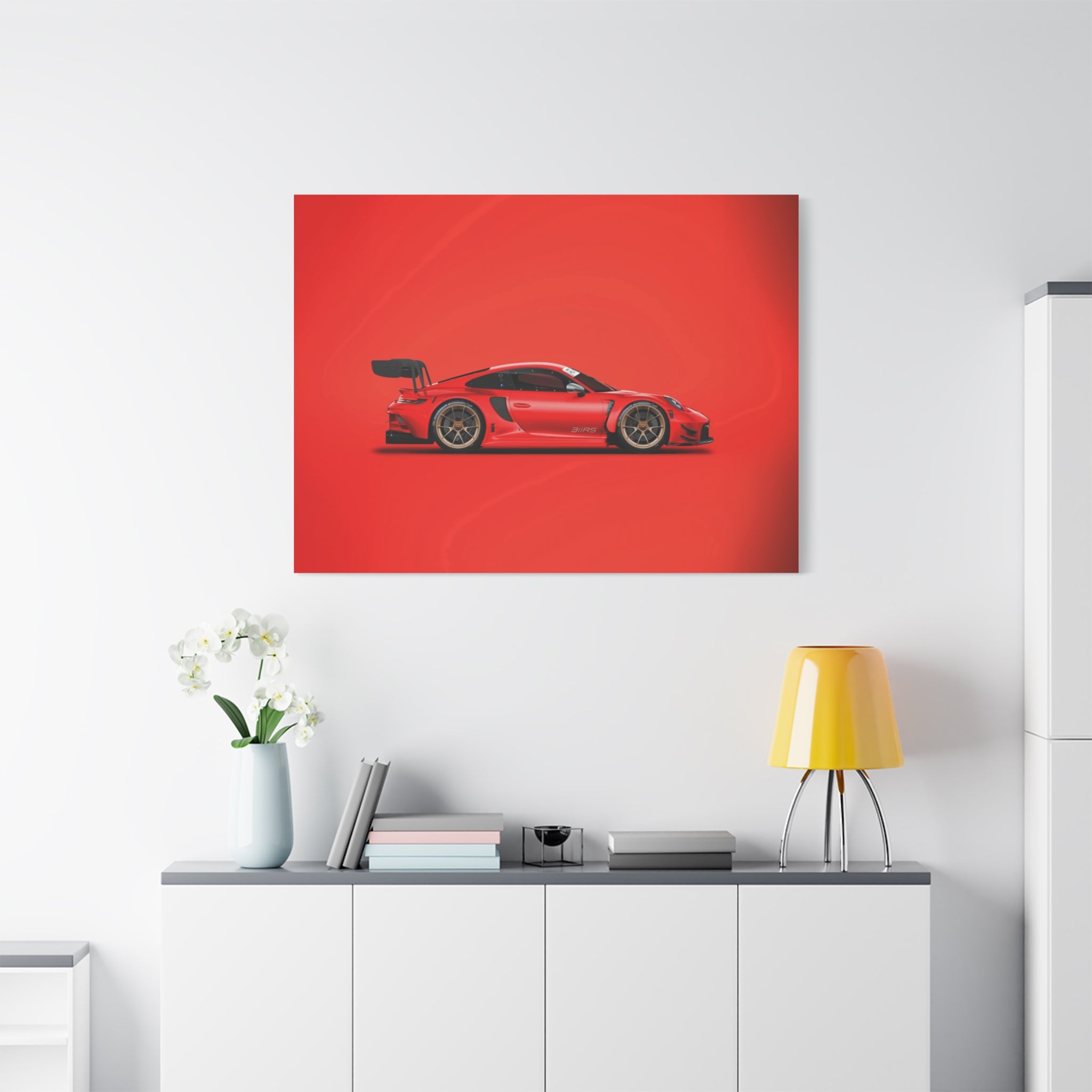 canvas-print-wall-art-porsche-911-red-gt3r-red-supercar-poster-matte-canvas-decor-stretched-large-canvas-wall-art-hypercars-1