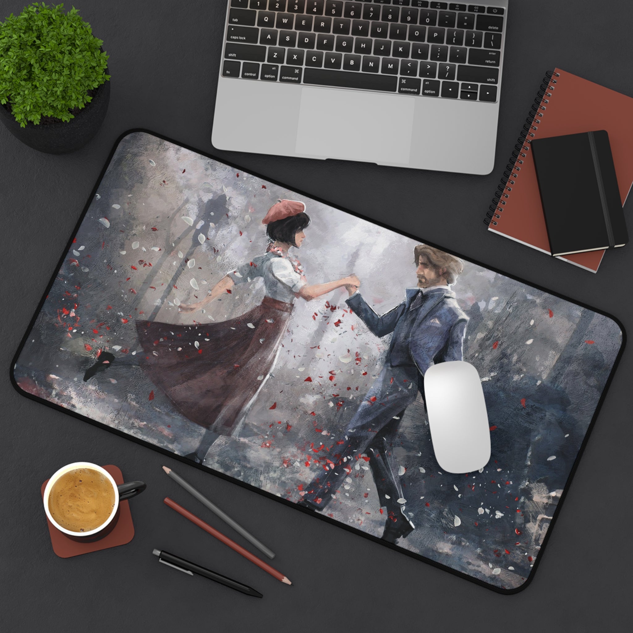 Clair Obscur Expedition 33 Gaming Mouse Pad - XL Desk Mat & Extended Desk Pad - Gustave And Sophie Art - Fantasy RPG Gamer Setup