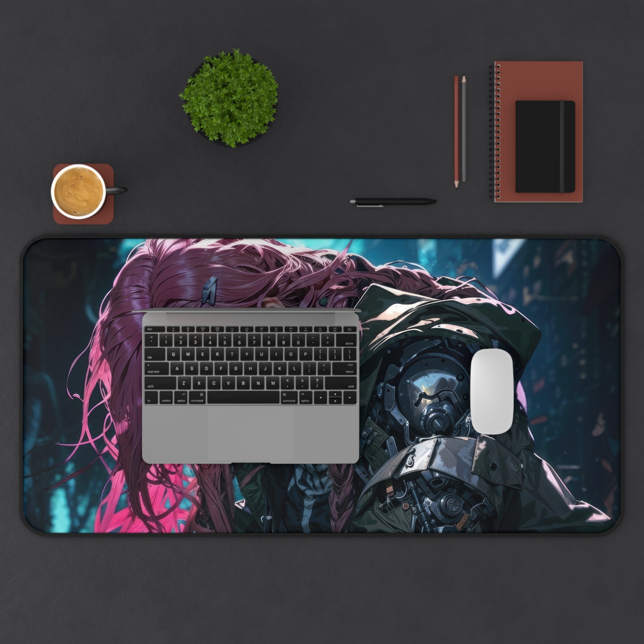 cyberpunk-girl-with-pink-hair-mouse-pad-large-gaming-desk-mat-fantasy-protective-desk-pad-cyber-desk-accessory