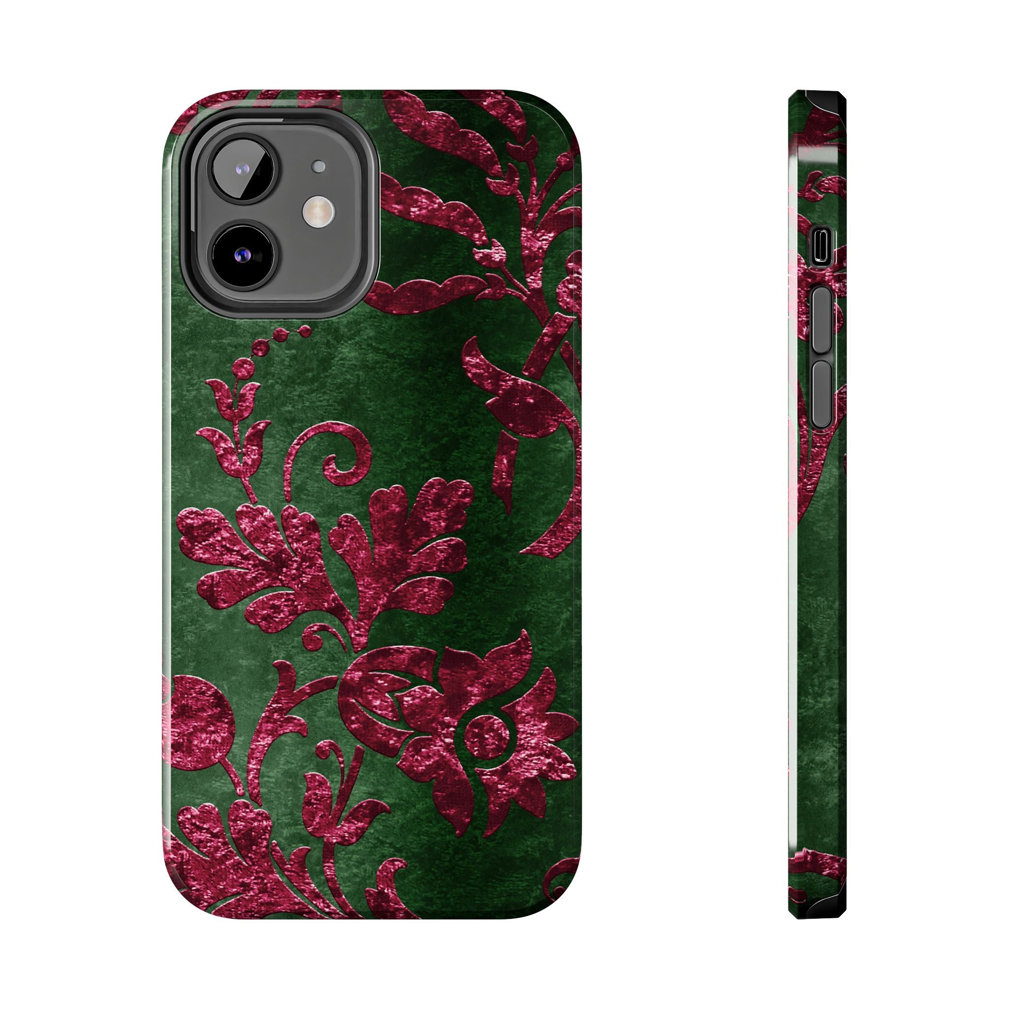 embossed-burgundy-velvet-tough-iphone-case-protective-iphone-cover-heavy-duty-iphone-case-rugged-phone-case-durable-smartphon