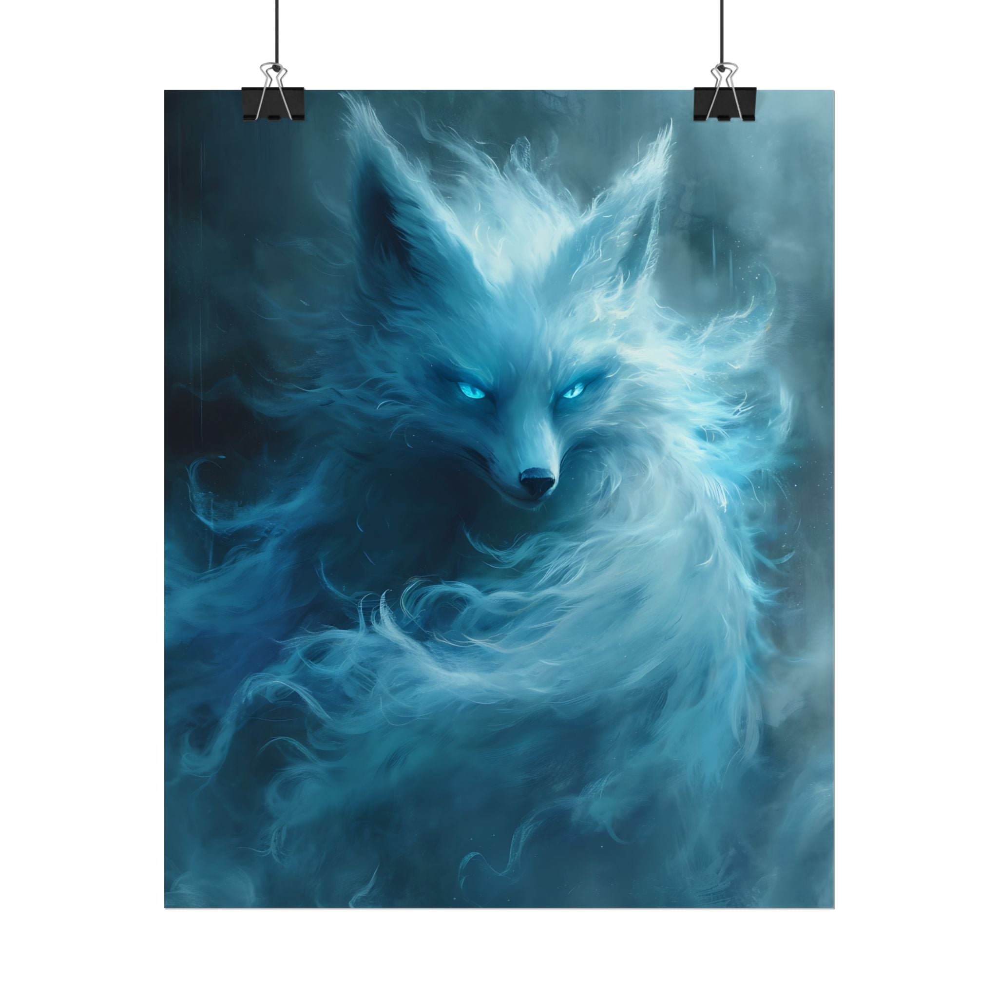 arctic-white-snow-fox-poster-print-fantasy-decor-wildlife-wall-art-home-decor-animal-lover-gift-anime-fantasy-gift