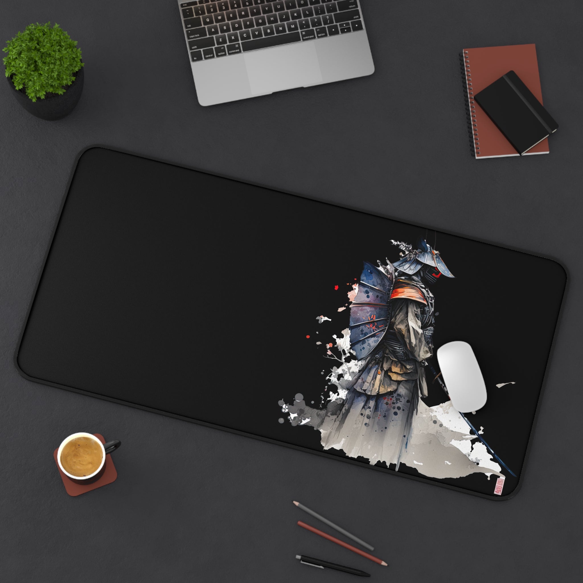 japanese-samurai-watercolor-mousepad-desk-mat-desk-pad-for-home-office-grey-large-gaming-work-desk-large-keyboard-mat-gift-fo