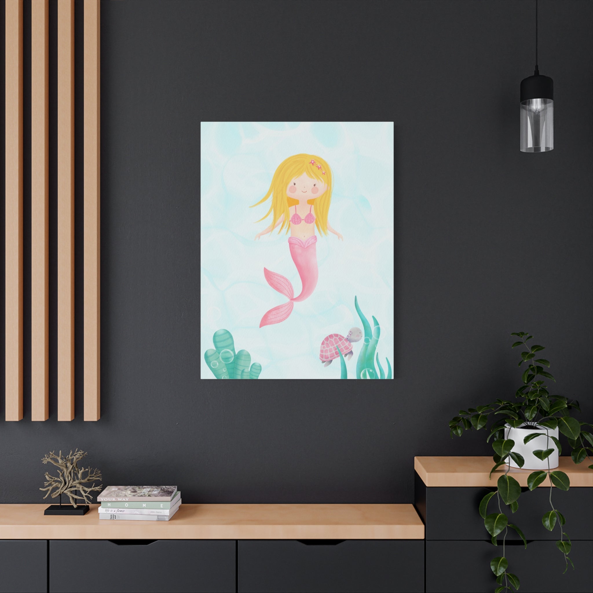 canvas-wall-art-cute-pink-mermaid-nursery-decor-pink-mermaid-print-nursery-art-cute-pink-mermaid-decoration-baby-nursery-merm