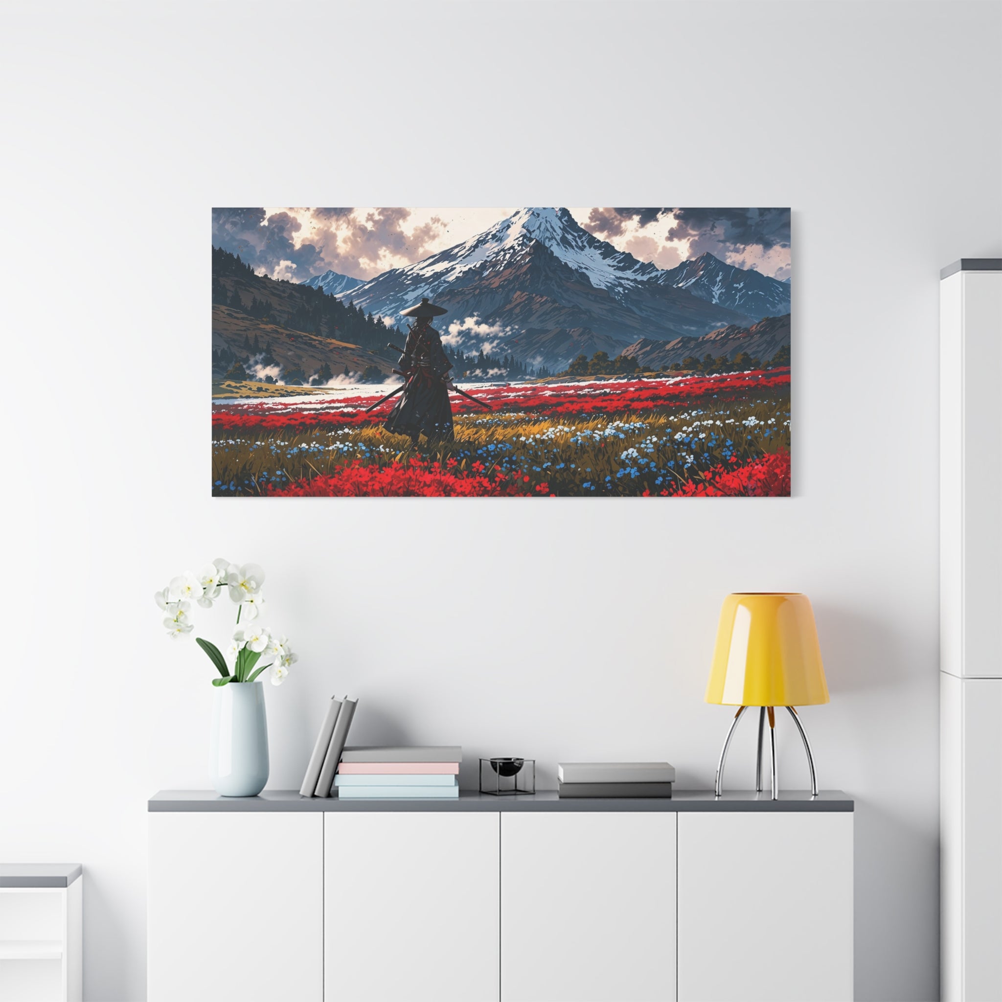 canvas-wall-art-samurai-print-matte-canvas-stretched-japanese-artwork-asian-decor-samurai-warrior-poster-traditional-home