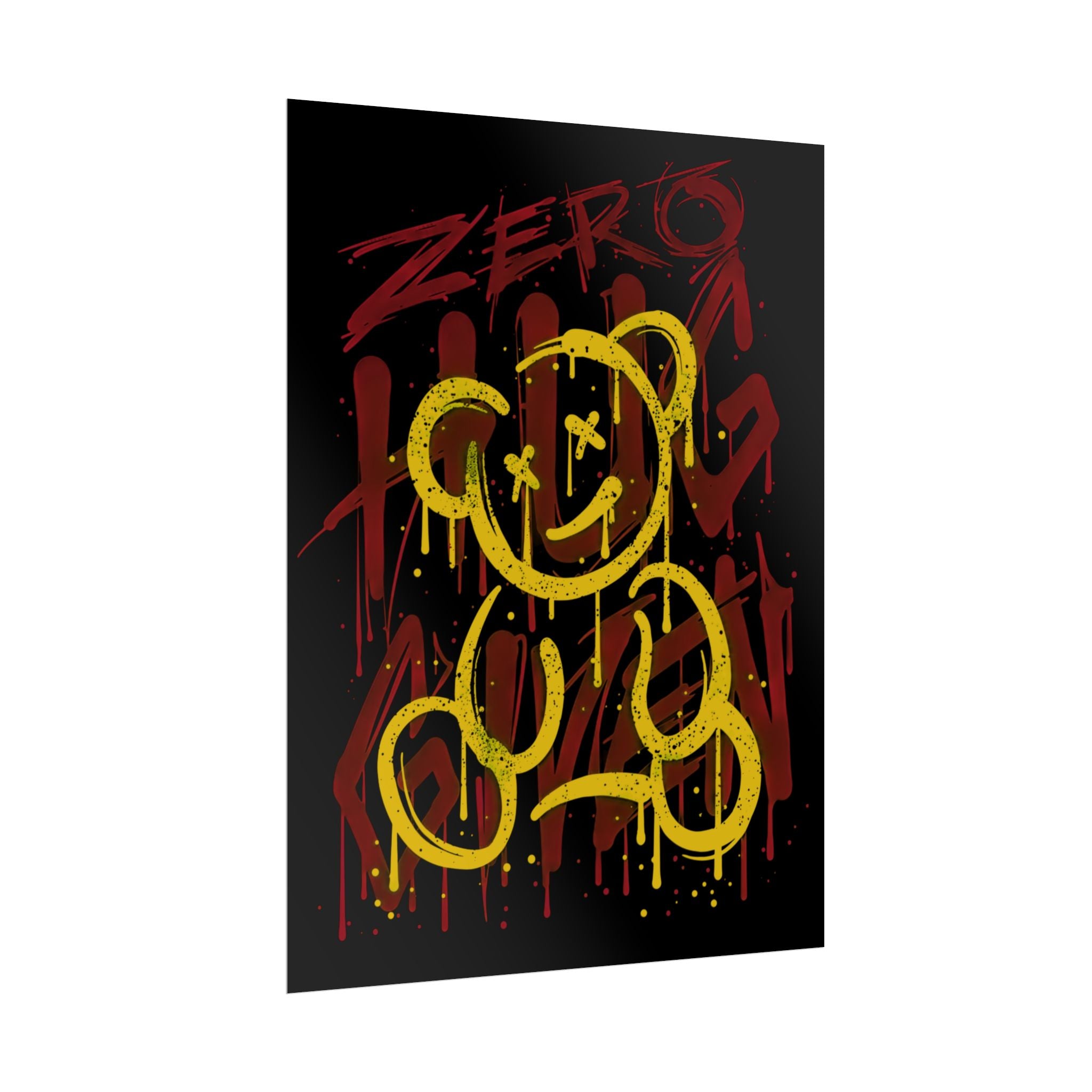 zero-hug-given-poster-print-teddy-bear-print-graffiti-wall-art-fun-wall-art-moody-wall-art-emotional-wall-decor