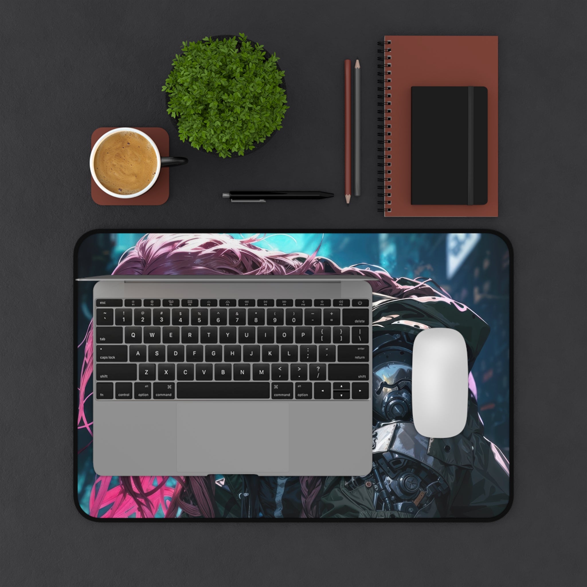 cyberpunk-girl-with-pink-hair-mouse-pad-large-gaming-desk-mat-fantasy-protective-desk-pad-cyber-desk-accessory