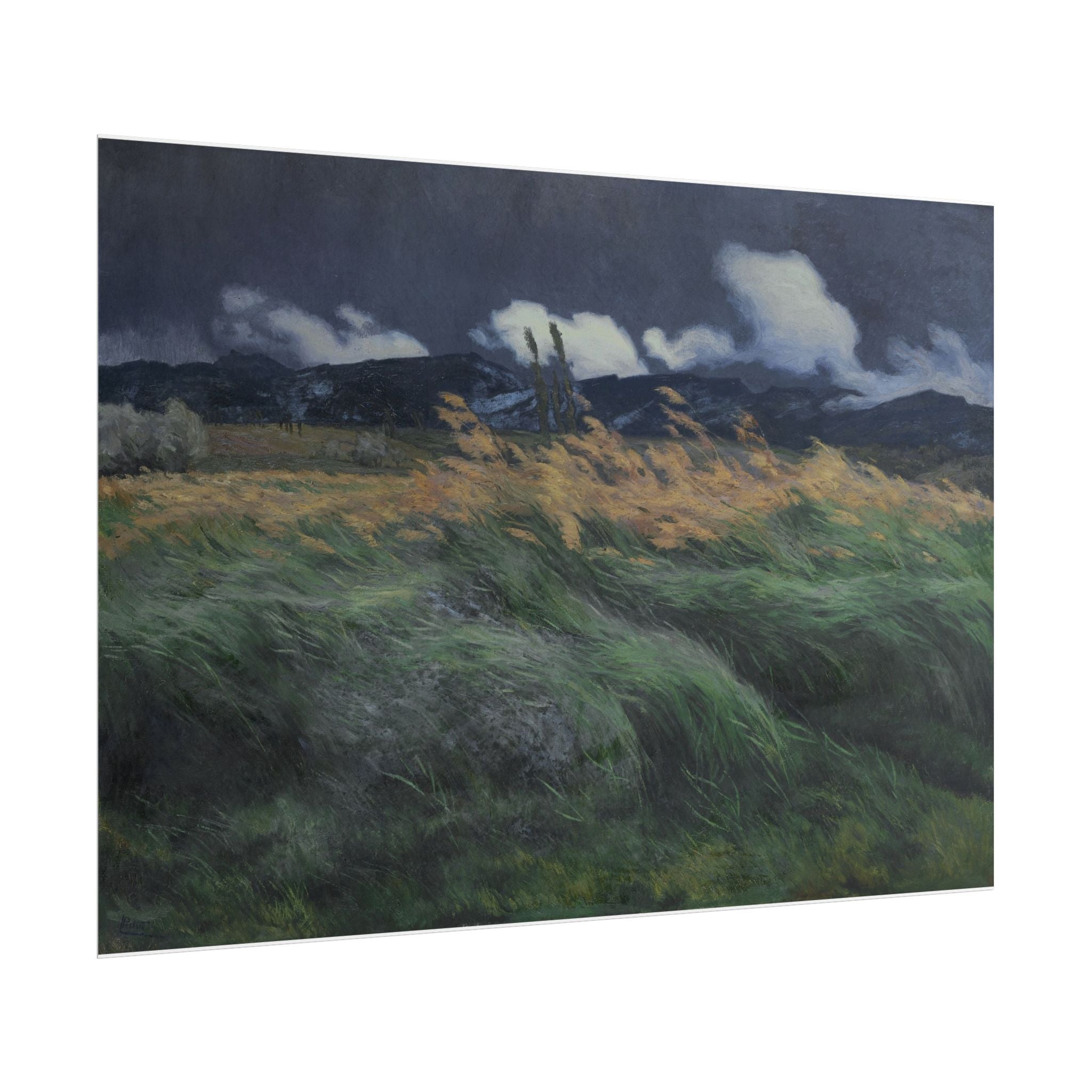 Louis Patru Poster Print, Fields Art Print, Fields Landscape Painting, Rustic Canvas Wall Art, Farmhouse Wall Decor, Landscape Print