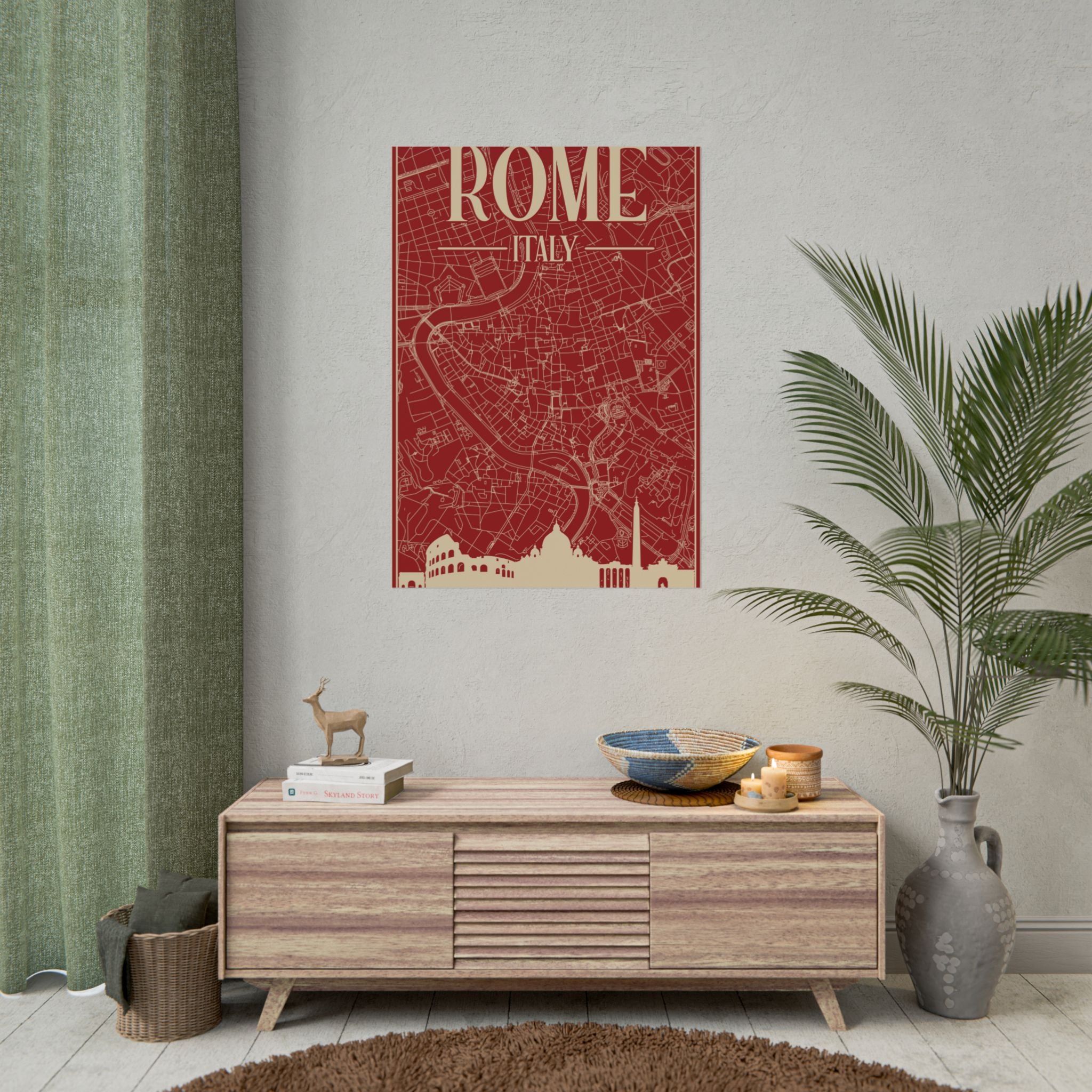 rome-italy-travel-poster-rolled-posters-for-home-decor-wall-art-print-italian-cityscape-wall-hanging