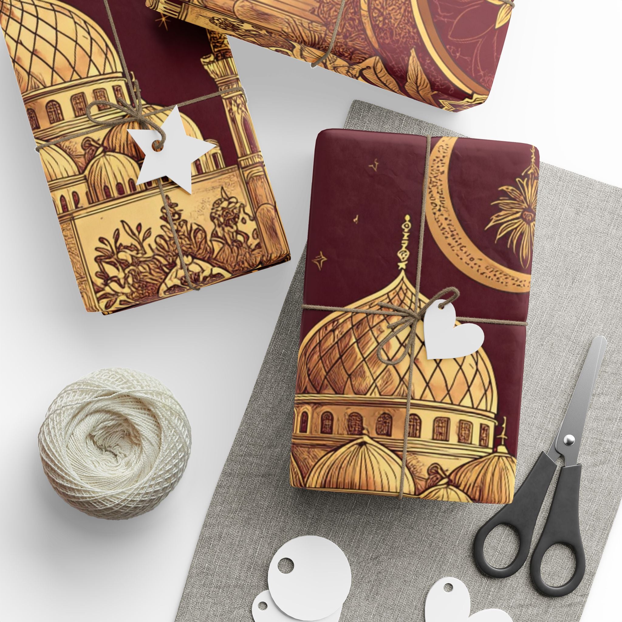 ramadan-night-wrapping-papers-islamic-celestial-gift-wrap-mosque-silhouette-eid-holiday-supplies-festive-present-packaging-re