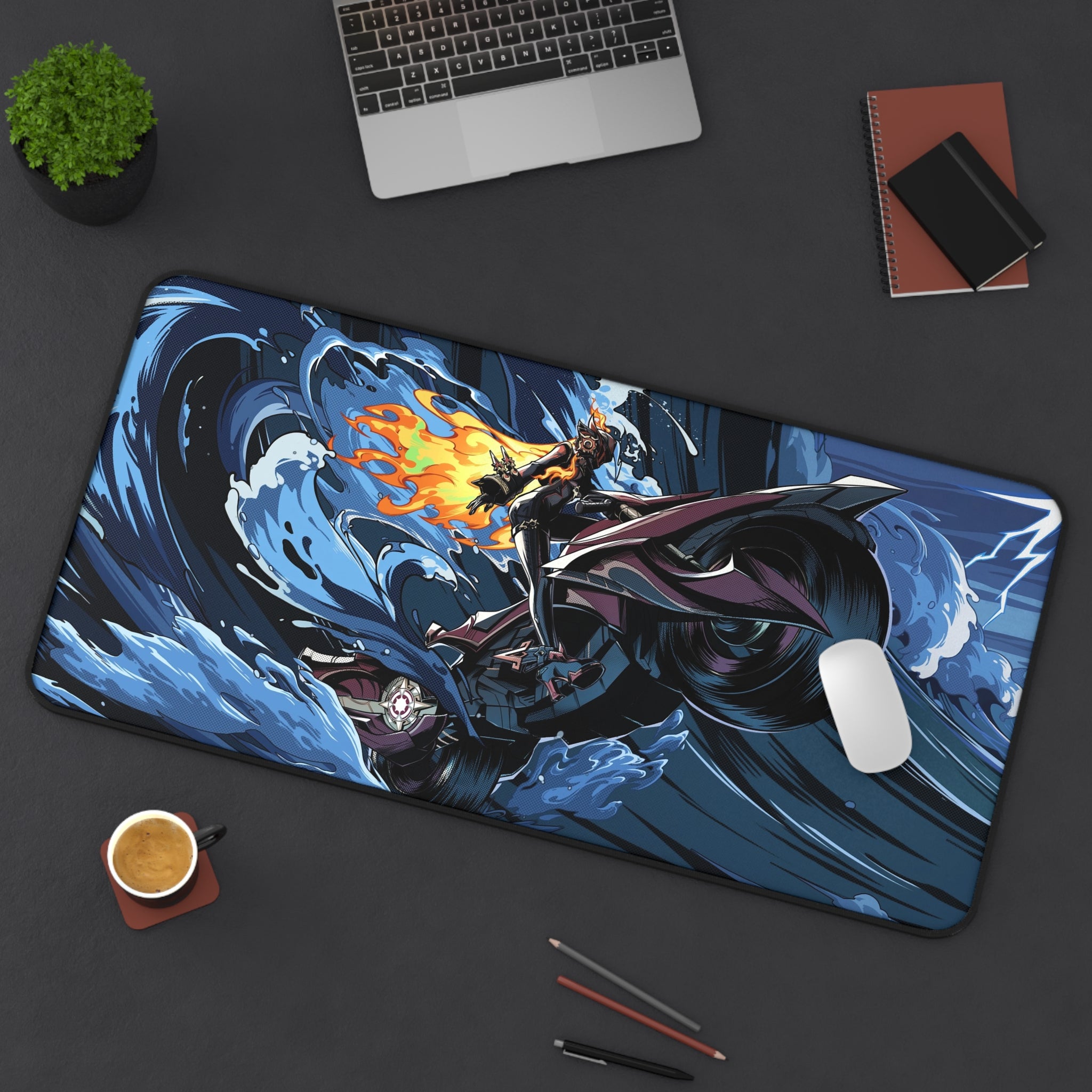Genshin Impact Mavuika Mousepad - Desk Mat - XL Anime Gaming Pad - Waifu Extended Desk Pad - Genshin