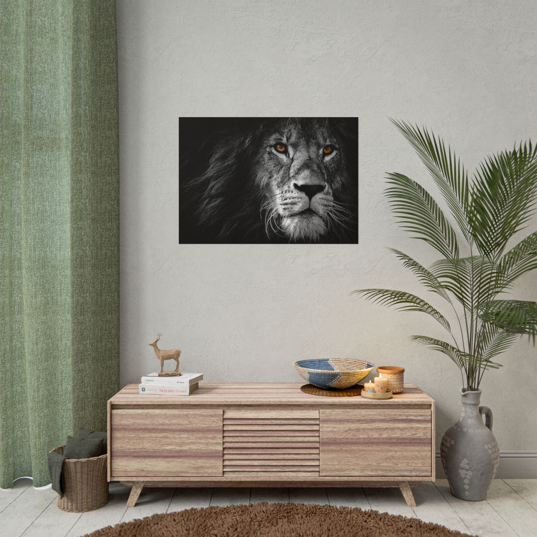 poster-print-lion-wall-art-black-and-white-monochrome-decor-living-room-decor-lion-poster-jungle-animal-art-print-wildlife-sa