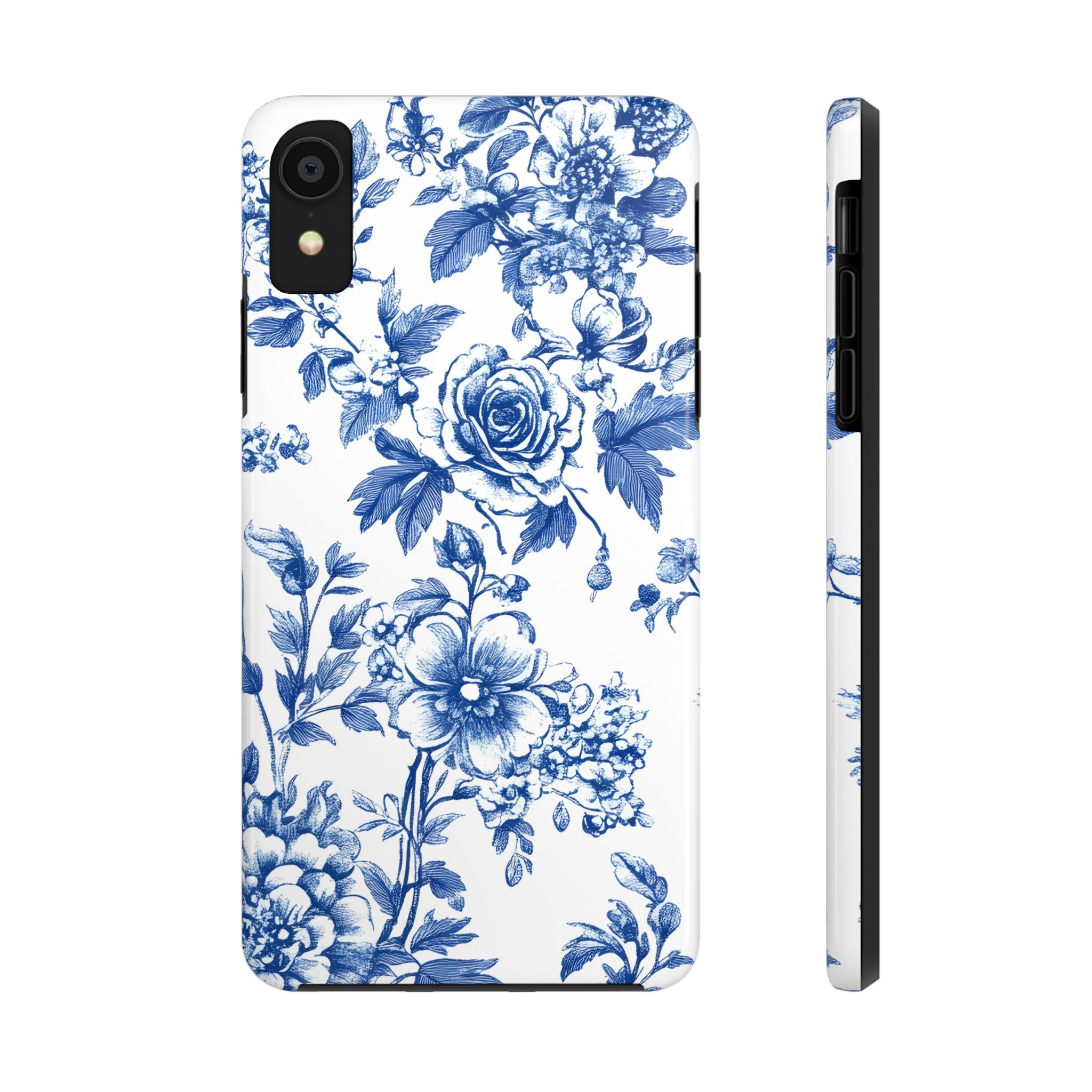french-toile-floral-tough-iphone-case-blue-iphone-cover-protective-iphone-case-hard-shell-iphone-case-vintage-design-phone-ca