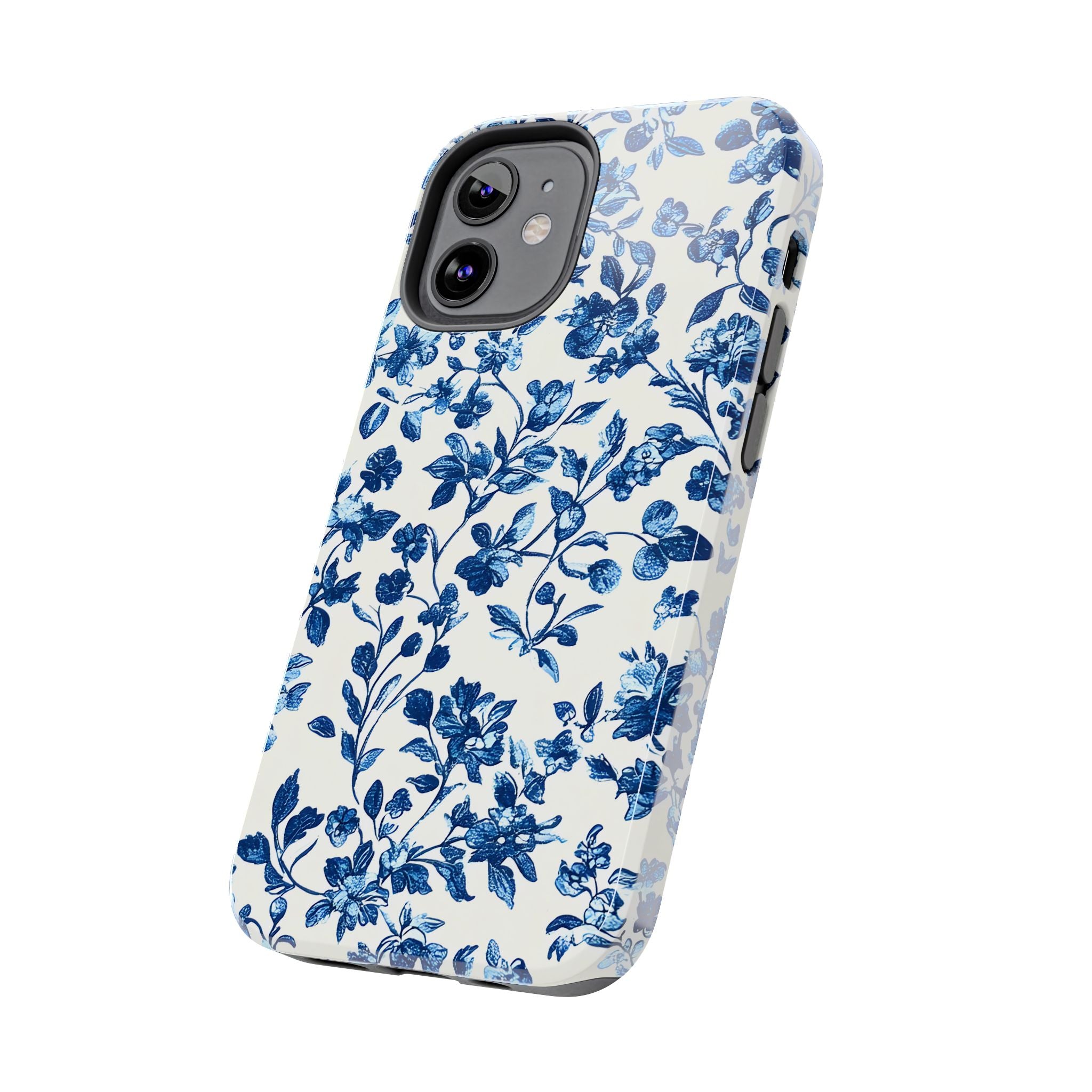 french-toile-floral-tough-phone-case-blue-phone-cover-protective-iphone-case-hard-shell-cellphone-case-vintage-design-phone-c