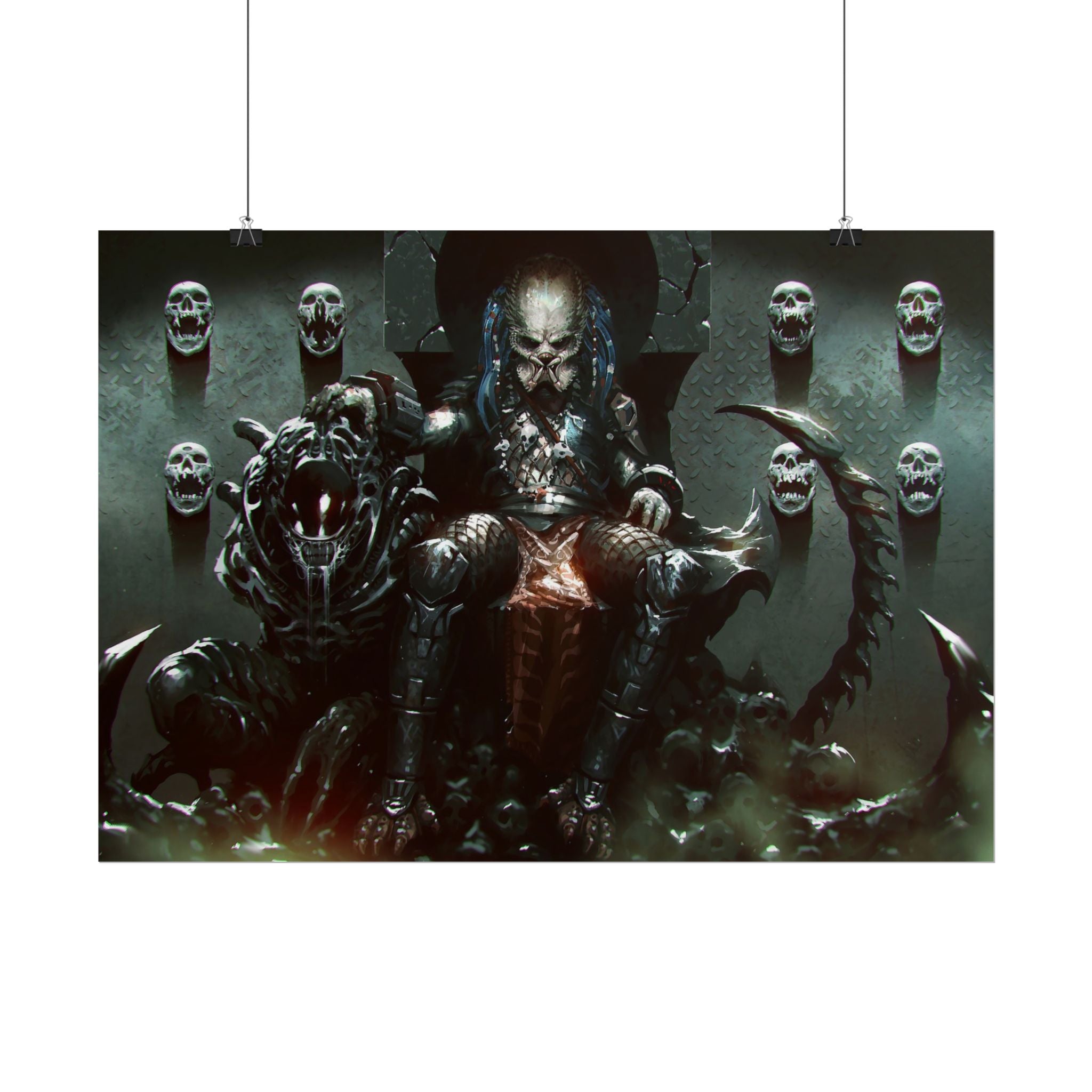 predator-alien-poster-art-xenomorph-movie-poster-print-alien-wall-art-sci-fi-home-decor-geek-wall-decor