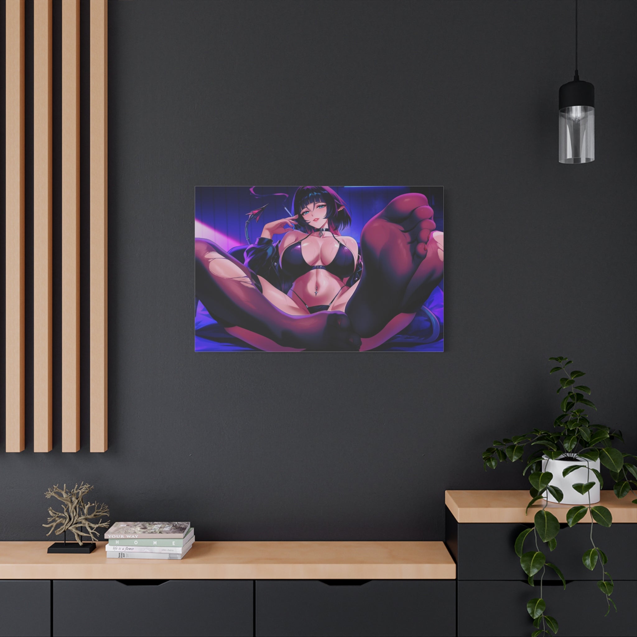 beautiful-sexy-anime-girl-canvas-print-matte-canvas-wall-art-anime-lover-foot-home-decor-anime-girl-poster