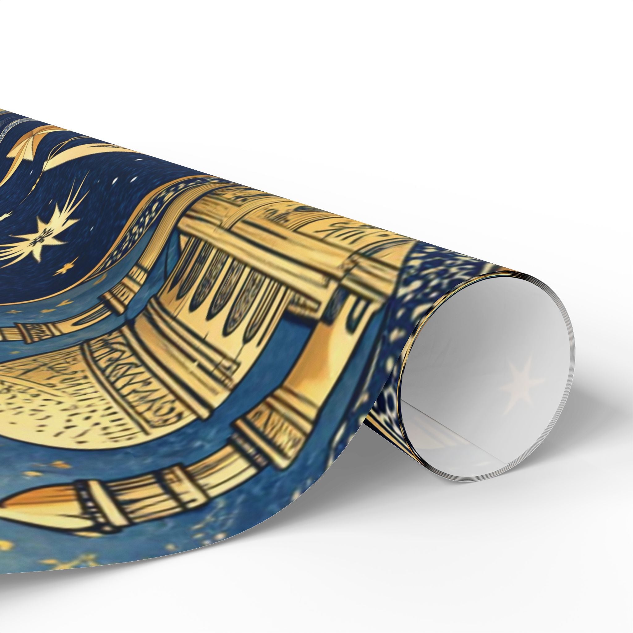 ramadan-night-wrapping-papers-islamic-crescent-moon-gift-wrap-mosque-silhouette-eid-holiday-supplies-festive-present-packagin