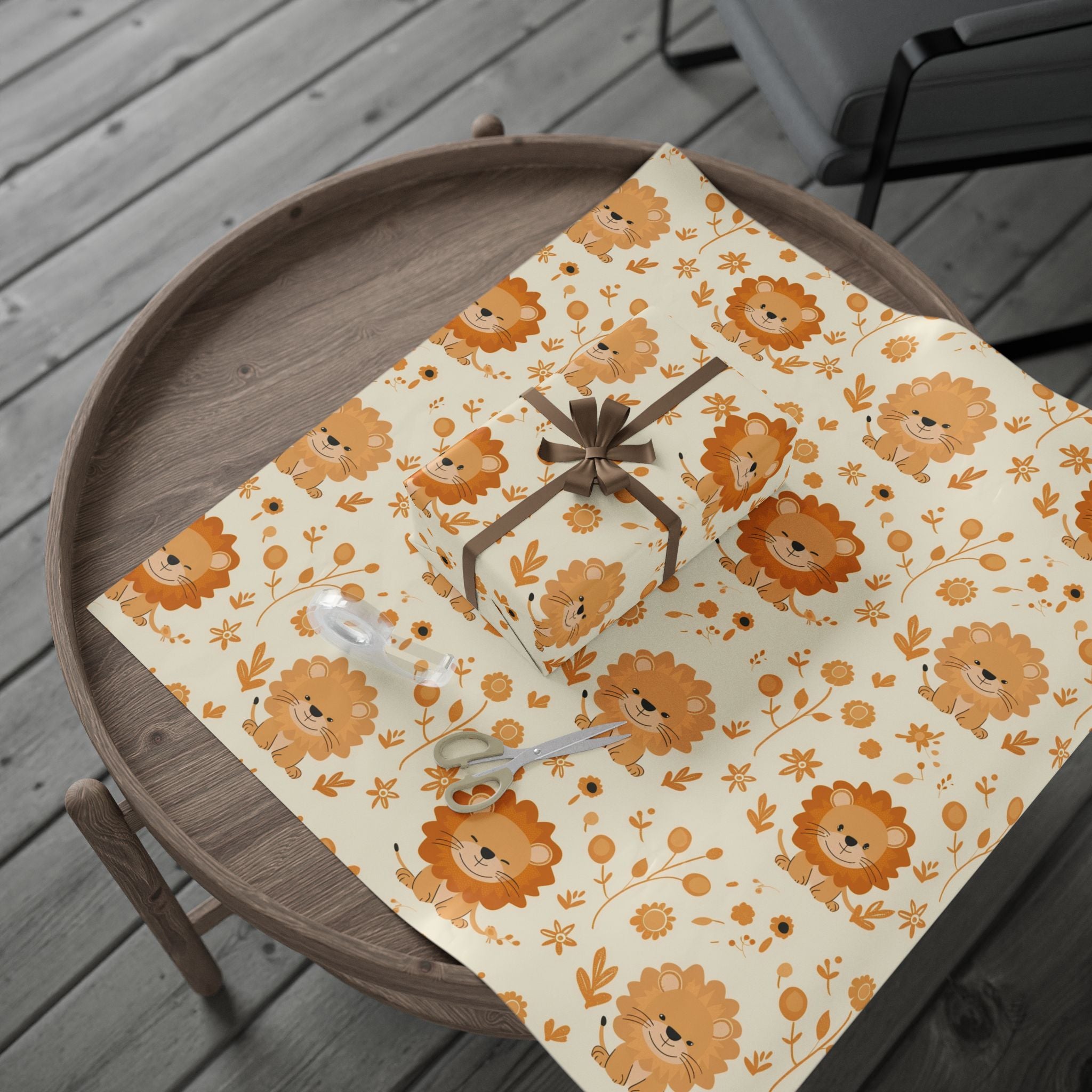 cut-lion-jungle-party-gift-wrap-paper-for-birthdays-and-holidays-30x72-inch-fun-wrapping-sheets-baby-gift-wrap-celebratory