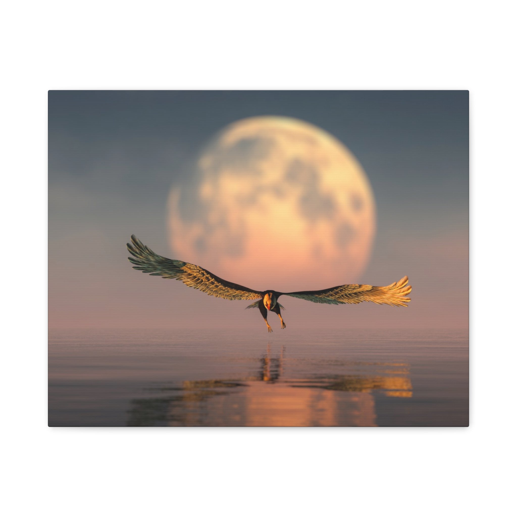 canvas-print-eagle-moon-illustration-living-room-wall-decor-stretched-matte-canvas-art-home-decor-wildlife-painting-wall-hang