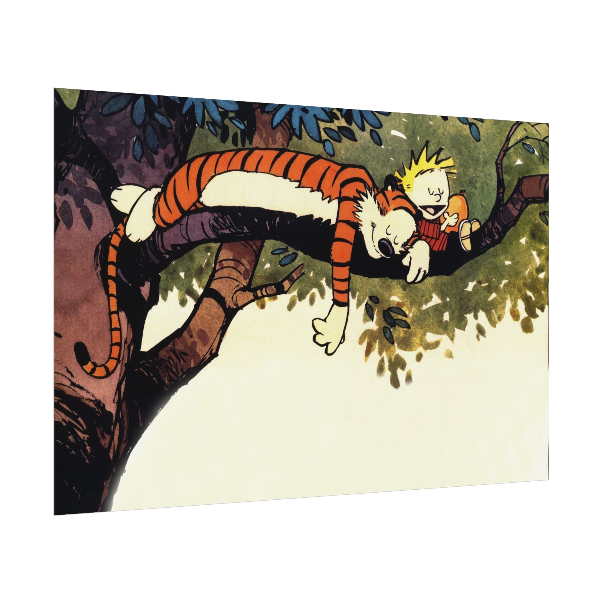 Calvin and Hobbes Poster Wall Art - Nostalgic Cartoon Wall Decor - Unique Birthday Gift for Fans - Timeless Comic Book Art