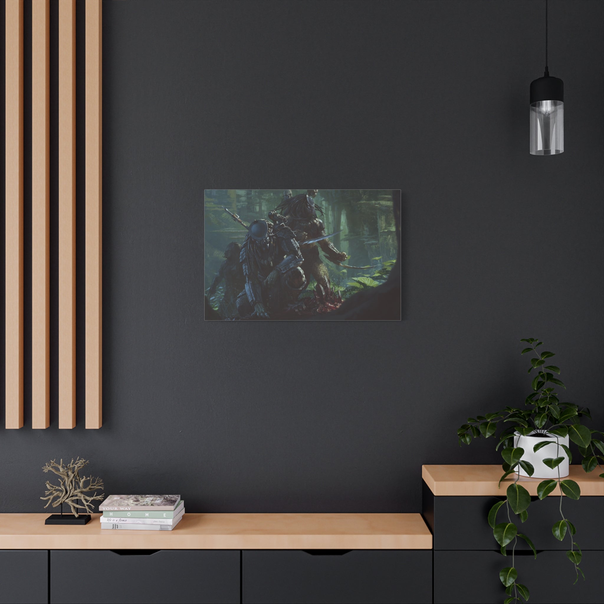 canvas-art-predator-alien-art-xenomorph-matte-canvas-print-stretched-wall-art-1-25-poster-sci-fi-home-decor