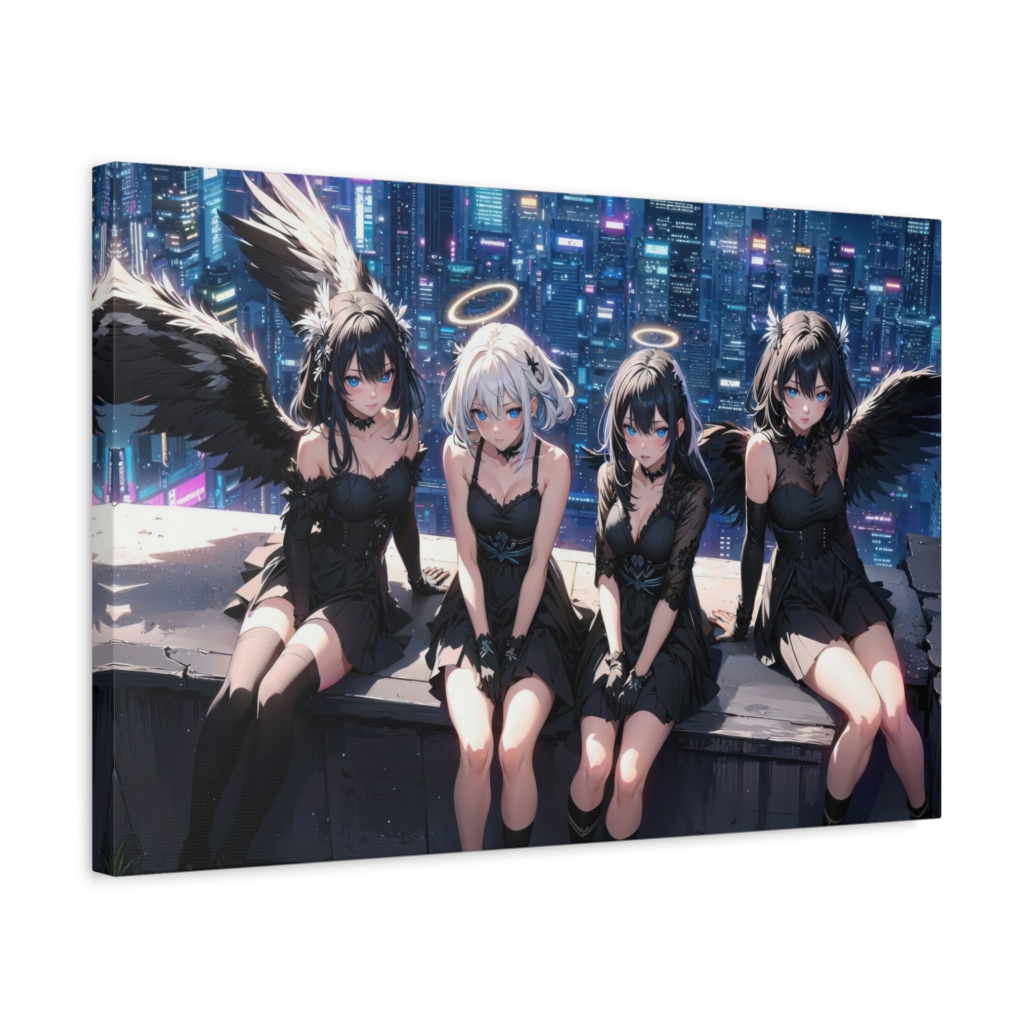 canvas-print-anime-angels-anime-lover-canvas-wall-art-matte-stretched-wall-art-beautiful-anime-girls-decor-anime-print-anime-