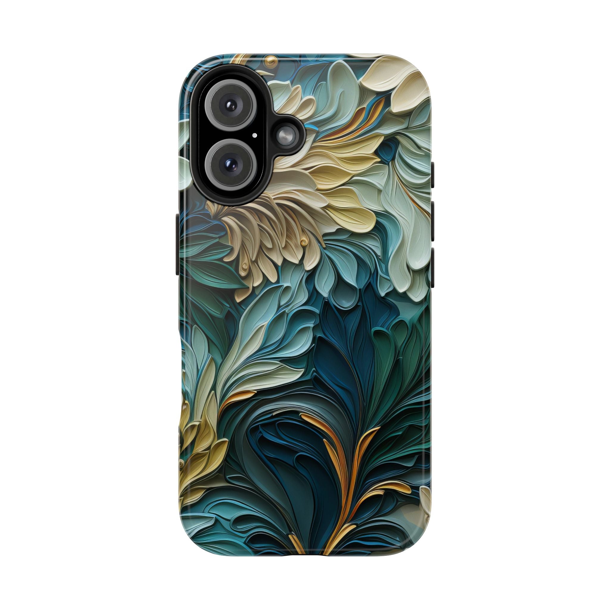 textured-art-nouveau-floral-tough-phone-case-cottagecore-iphone-case-unique-floral-phone-cover-vintage-style-iphone-case-prot