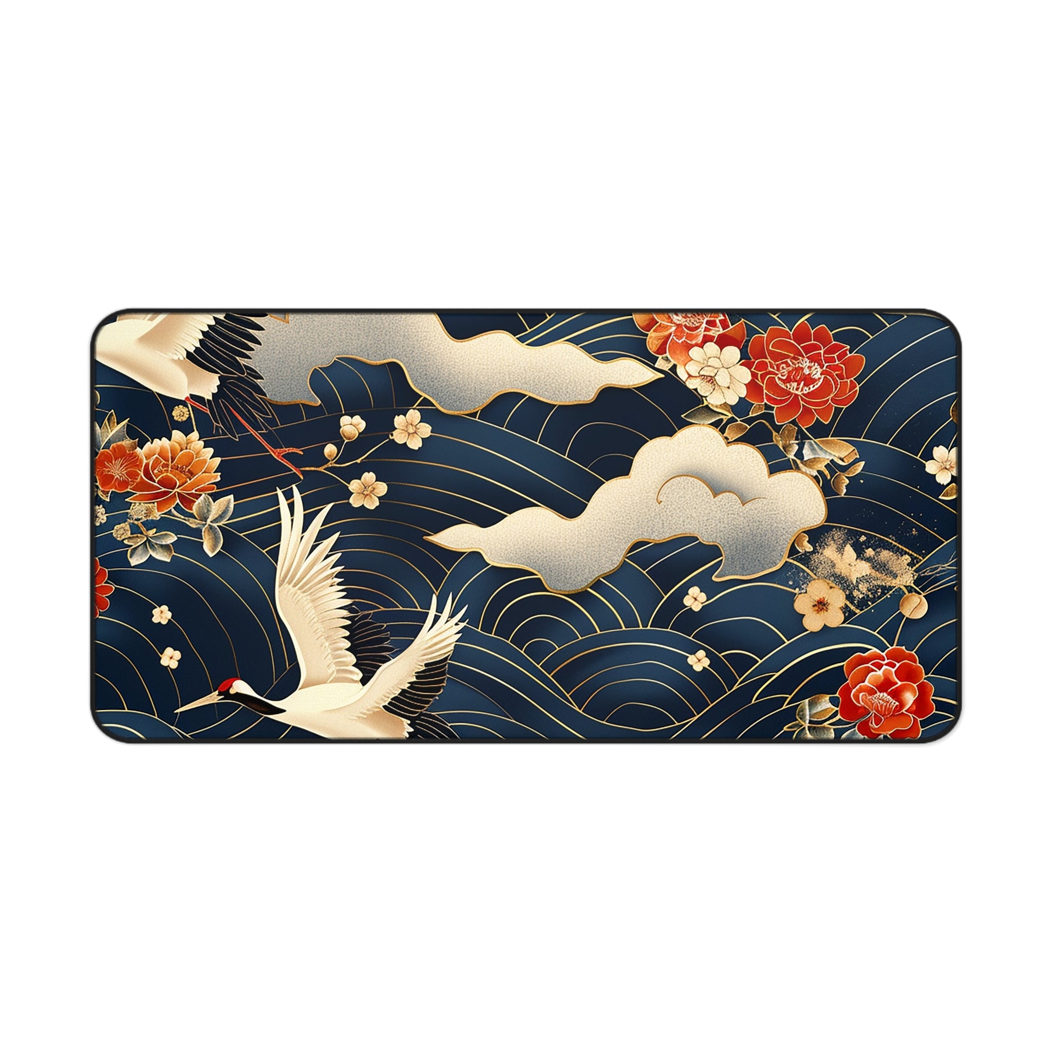 japanese-cranes-art-desk-mat-mousepad-desk-pad-for-home-office-asian-crane-design-gift-for-bird-lovers-office-decor-work-from