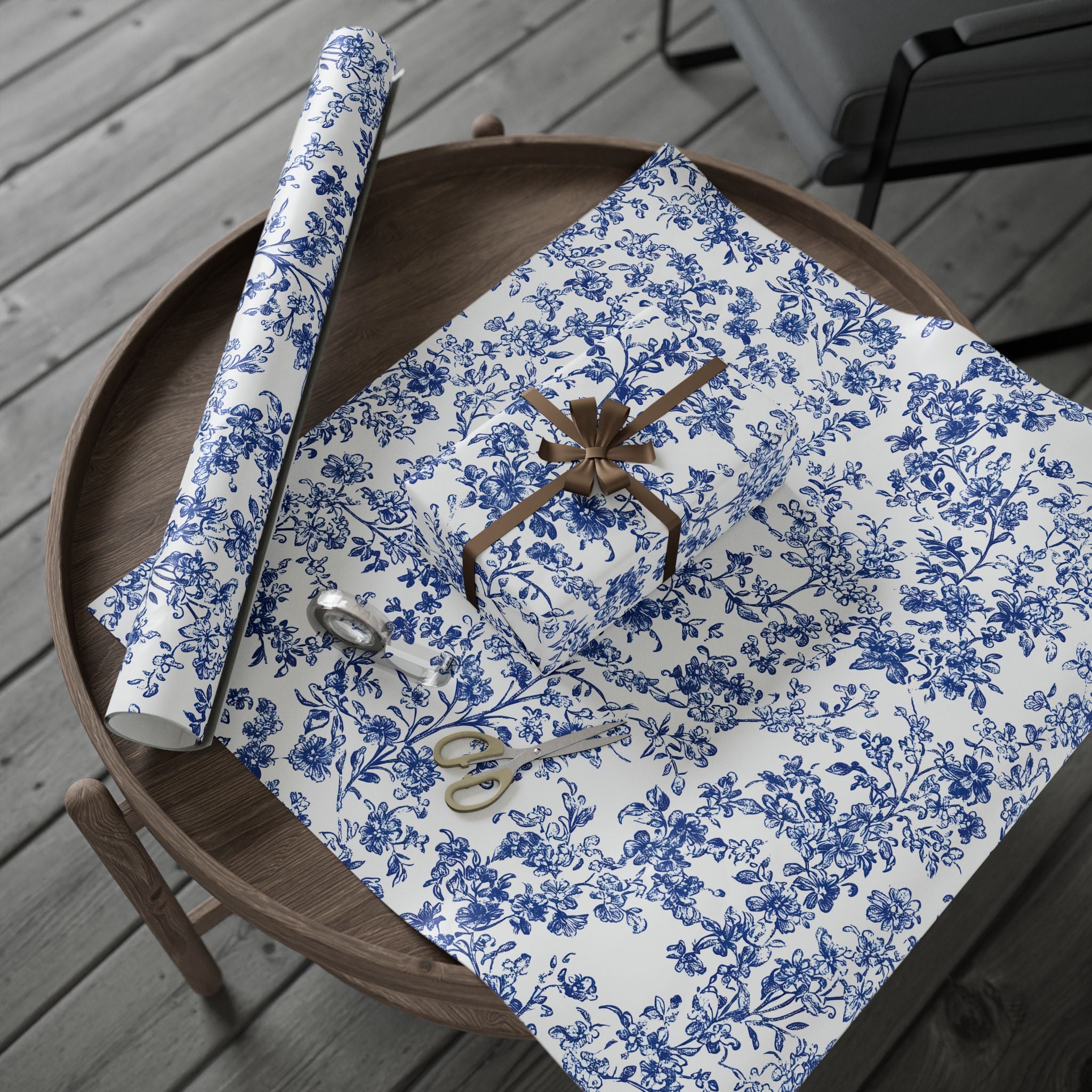 wrapping-papers-blue-french-toile-floral-elegant-gift-wrap-holiday-gift-wrap-birthday-wrapping-paper-wedding-gift-wrap-christ