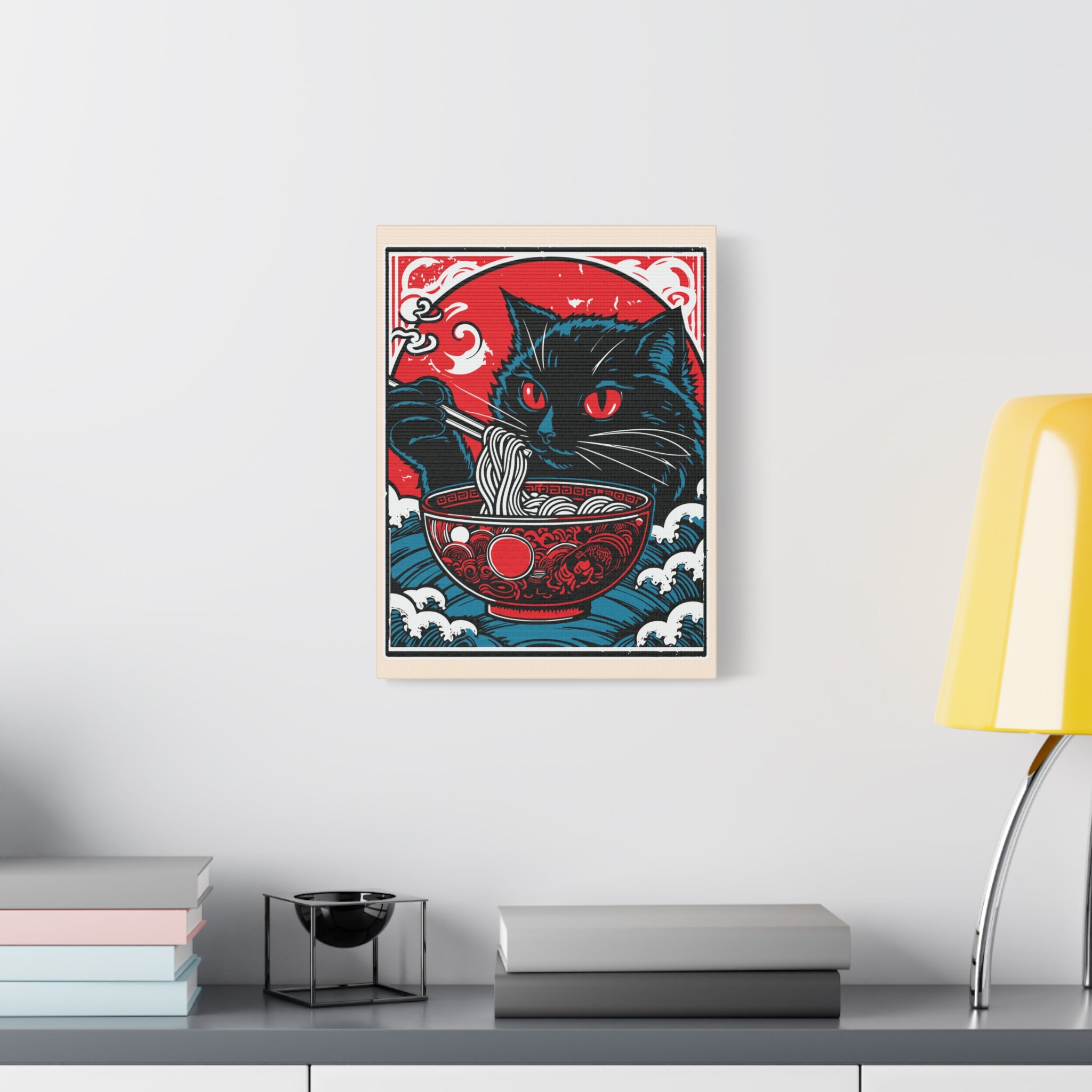 canvas-print-cat-eating-ramen-noodle-retro-japanese-decor-wall-art-living-room-decoration-matte-stretched-home-decor-cute