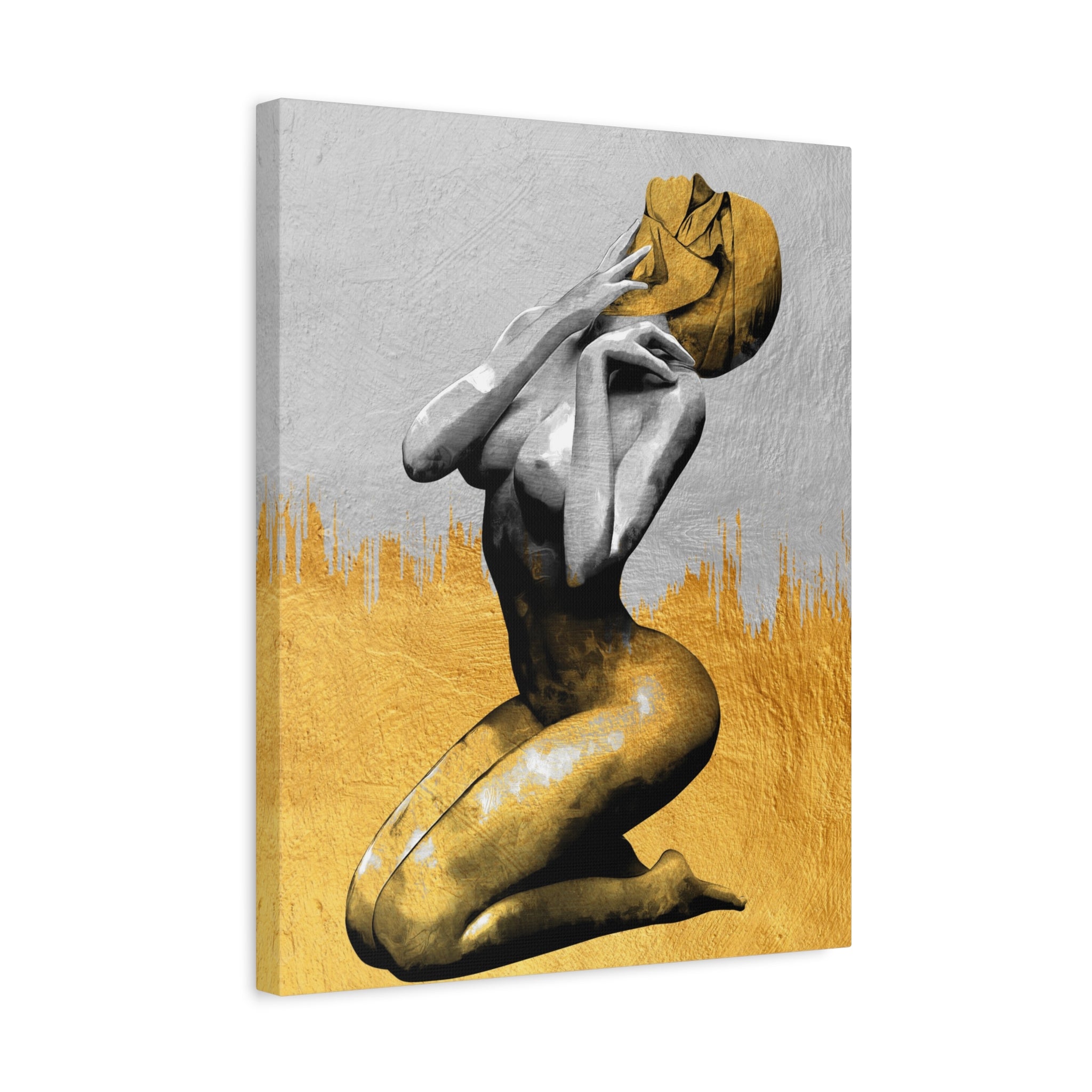 canvas-print-modern-art-nude-art-golden-decor-stretched-matte-canvas-wall-art-for-living-room-alternative-art-print-artwork