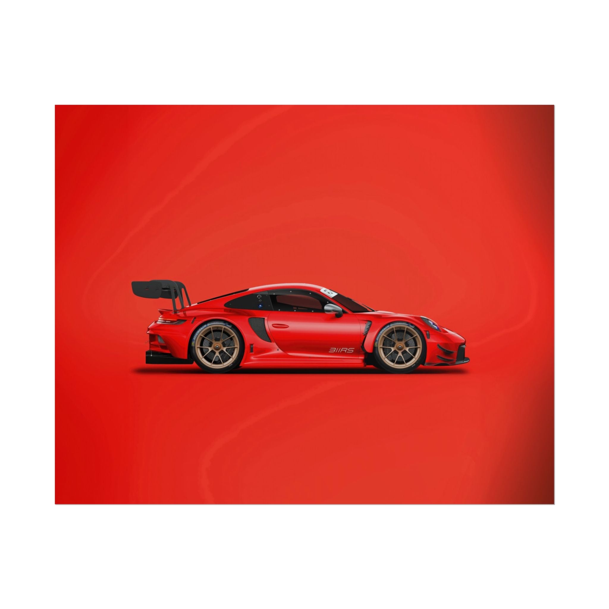 poster-print-wall-art-porsche-911-red-gt3r-red-supercar-poster-porsche-decor-rolled-poster-wall-art-hypercars-wall-decor