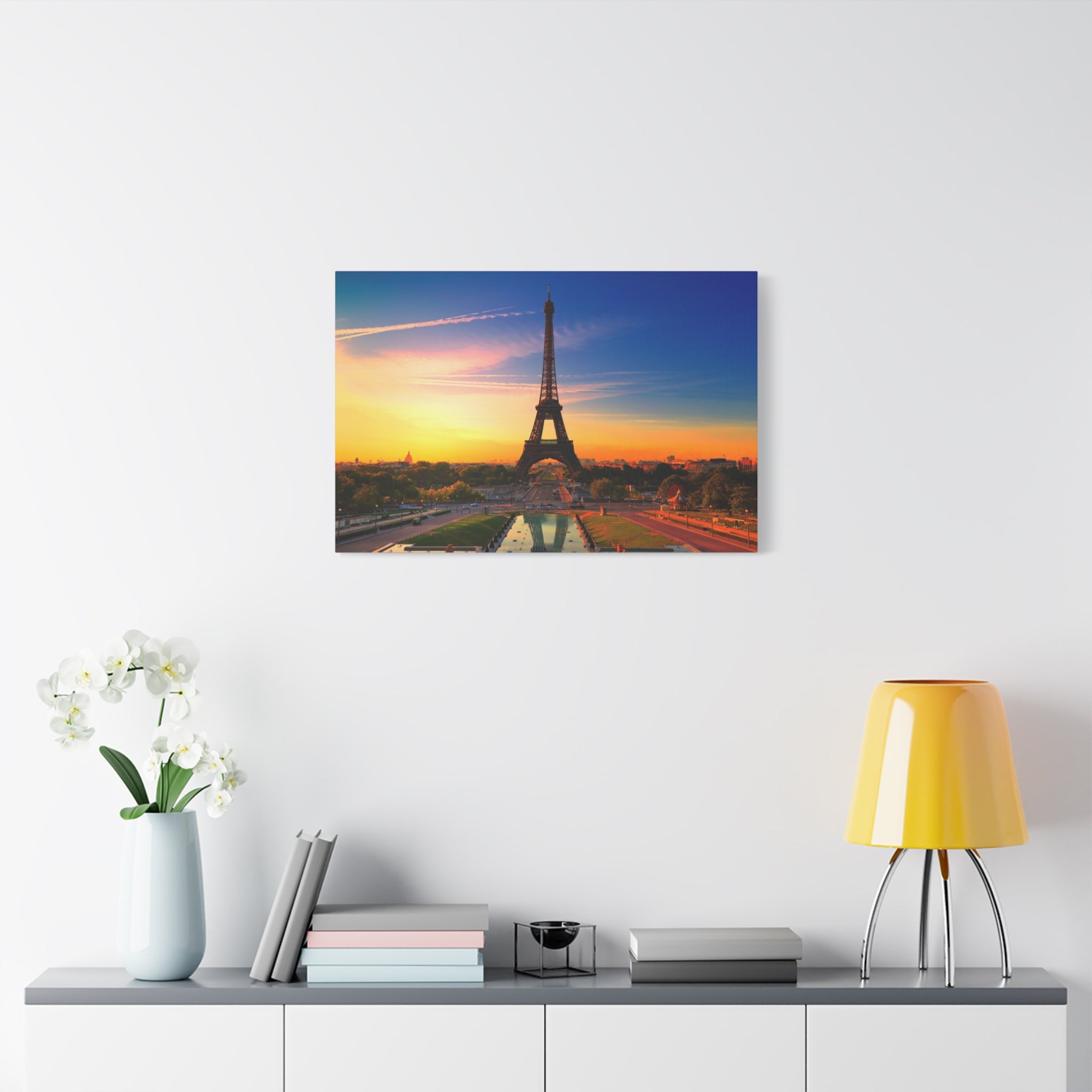 canvas-wall-art-paris-sunset-france-matte-stretched-print-beautiful-landscape-home-decor-room-decor-wall-hanging-office-art