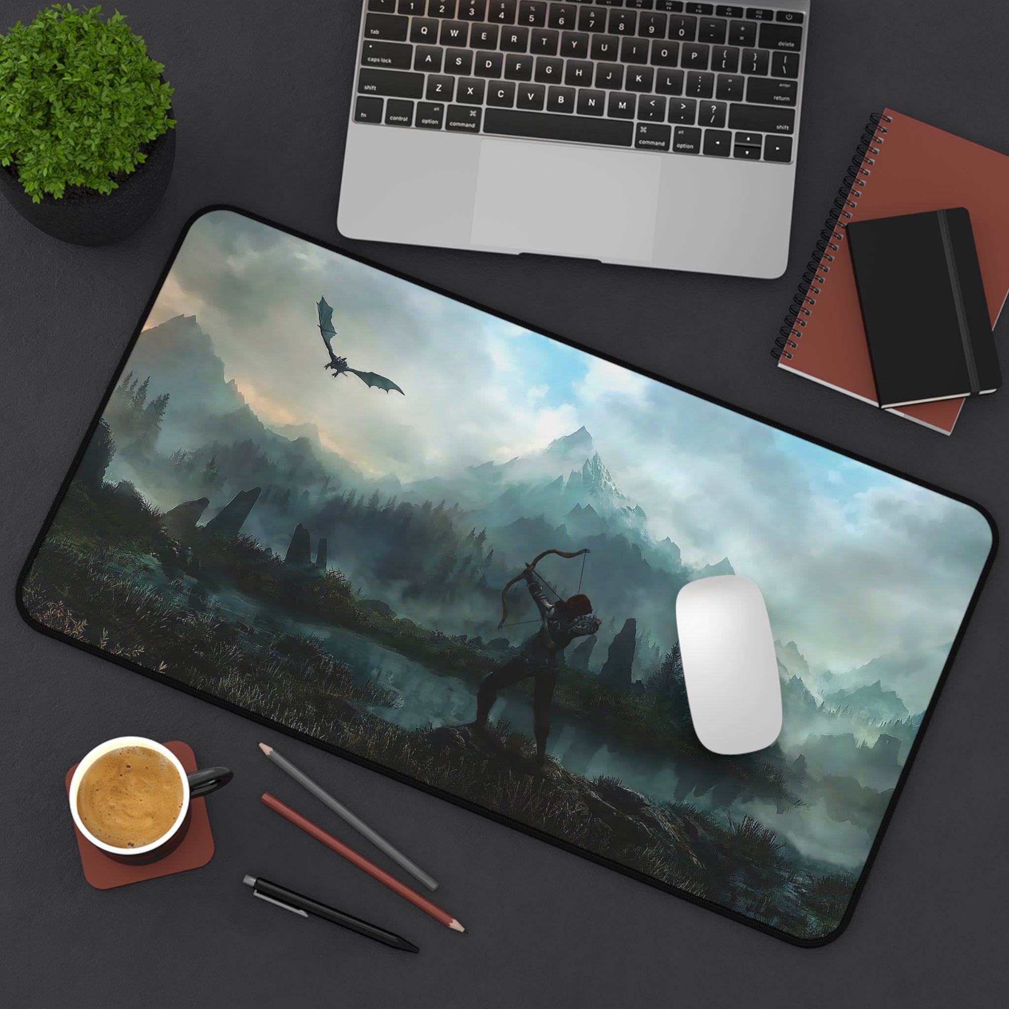 aela-skyrim-deskpad-the-elder-scrolls-elsweyr-mousepad-gaming-desk-mat-dragon-and-viking-warrior-desk-decor