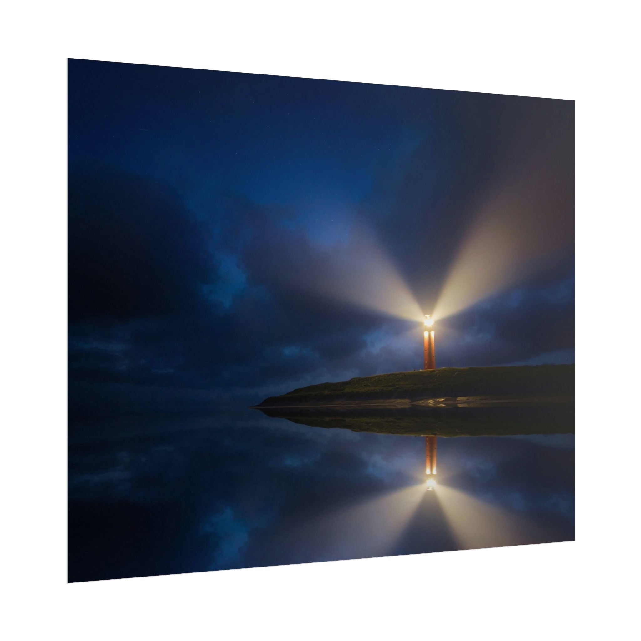 lighthouse-on-rock-poster-wall-art-coastal-wall-decor-nautical-decor-beach-house-decoration-seaside-wall