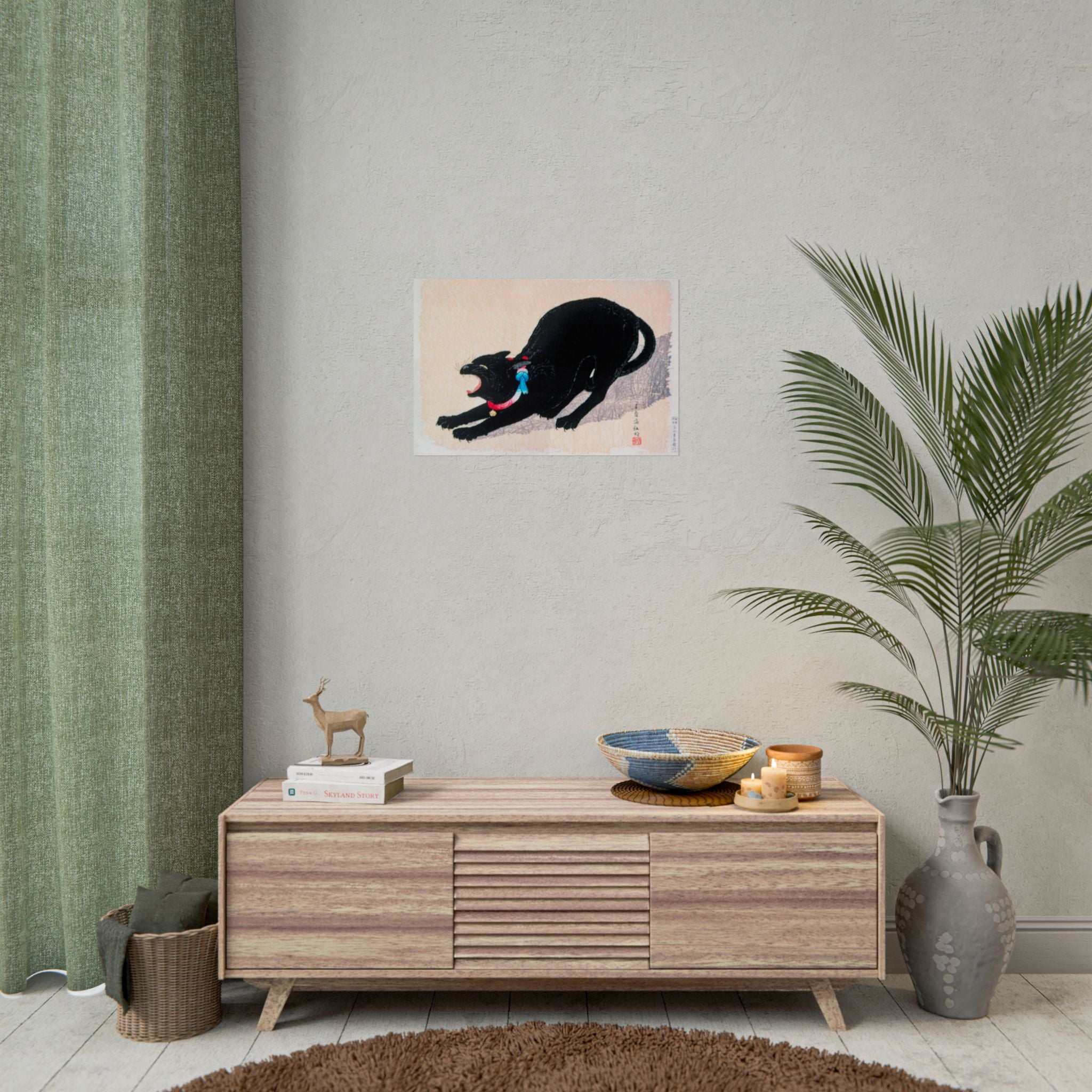 black-cat-hissing-poster-print-rolled-wall-art-for-cat-lovers-cat-art-decor-cat-themed-home-decor-gift-for-cat-owners-cat-wal