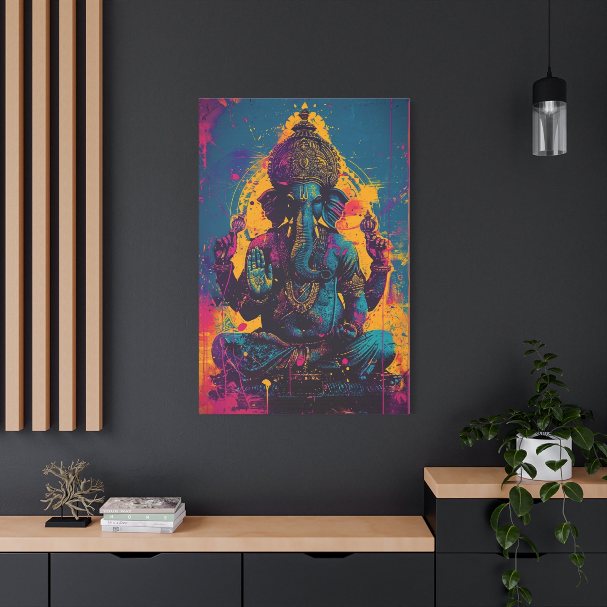 colorful-ganesha-canvas-print-wall-art-decor-spiritual-home-decor-indian-elephant-deity-art-hindu-god-painting-ethnic-wall-ha