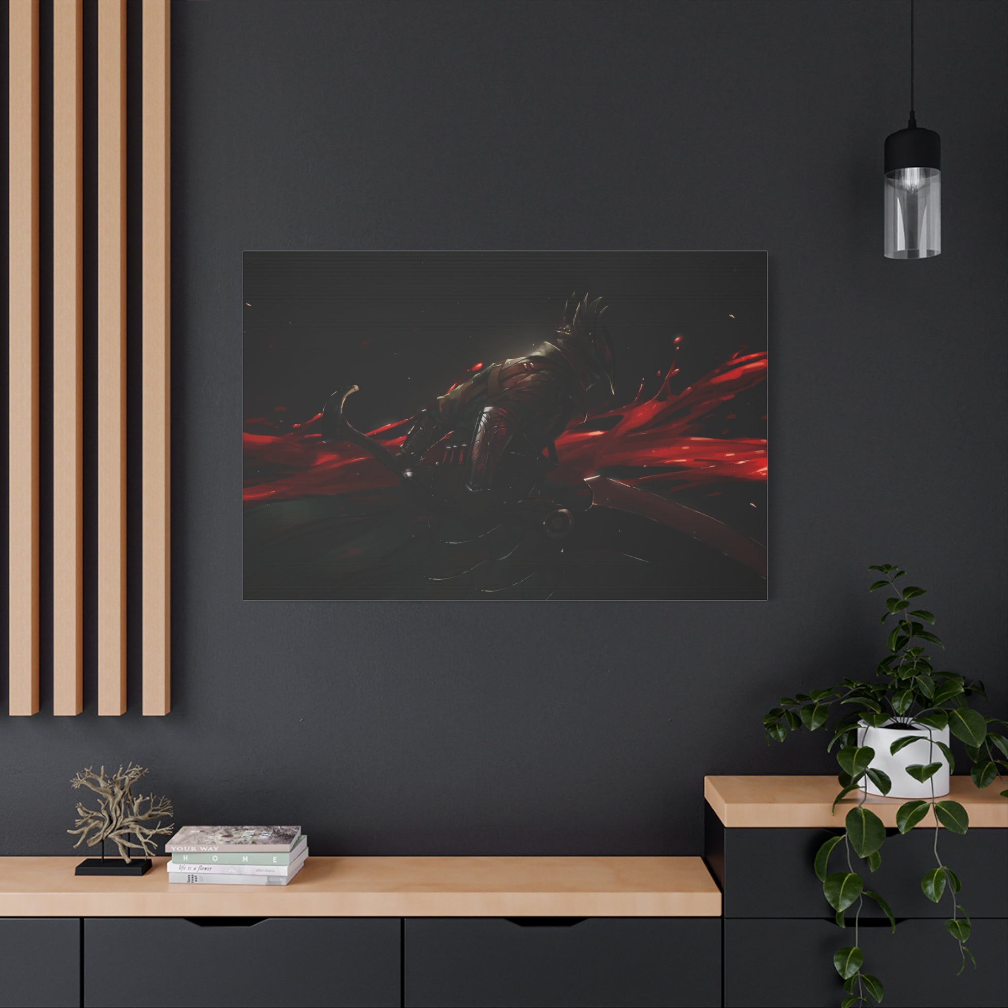 Bloodborne The Hunter Xlarge Canvas Wall Art — Stretched Home Decor, Game Wall Art Print