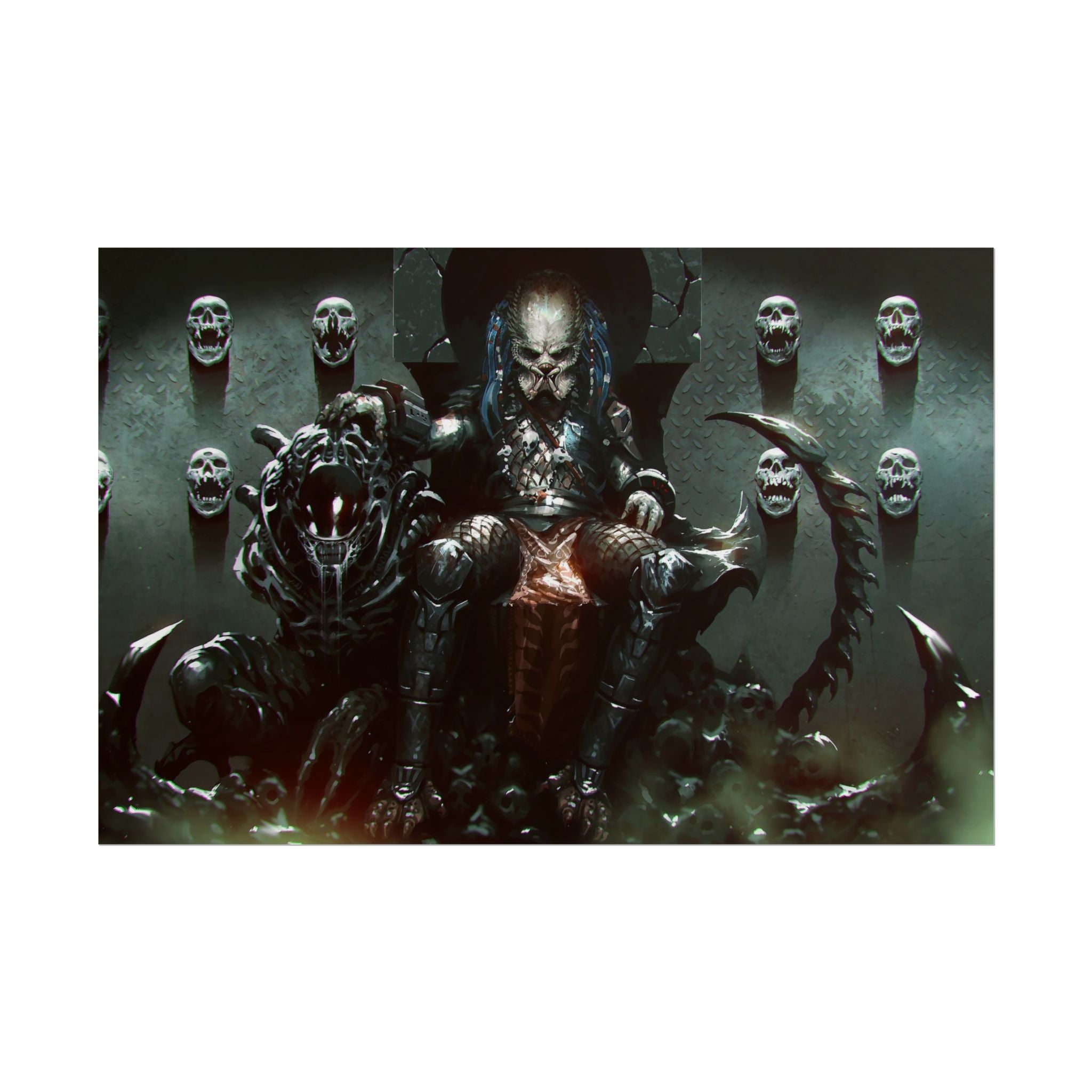 predator-alien-poster-art-xenomorph-movie-poster-print-alien-wall-art-sci-fi-home-decor-geek-wall-decor