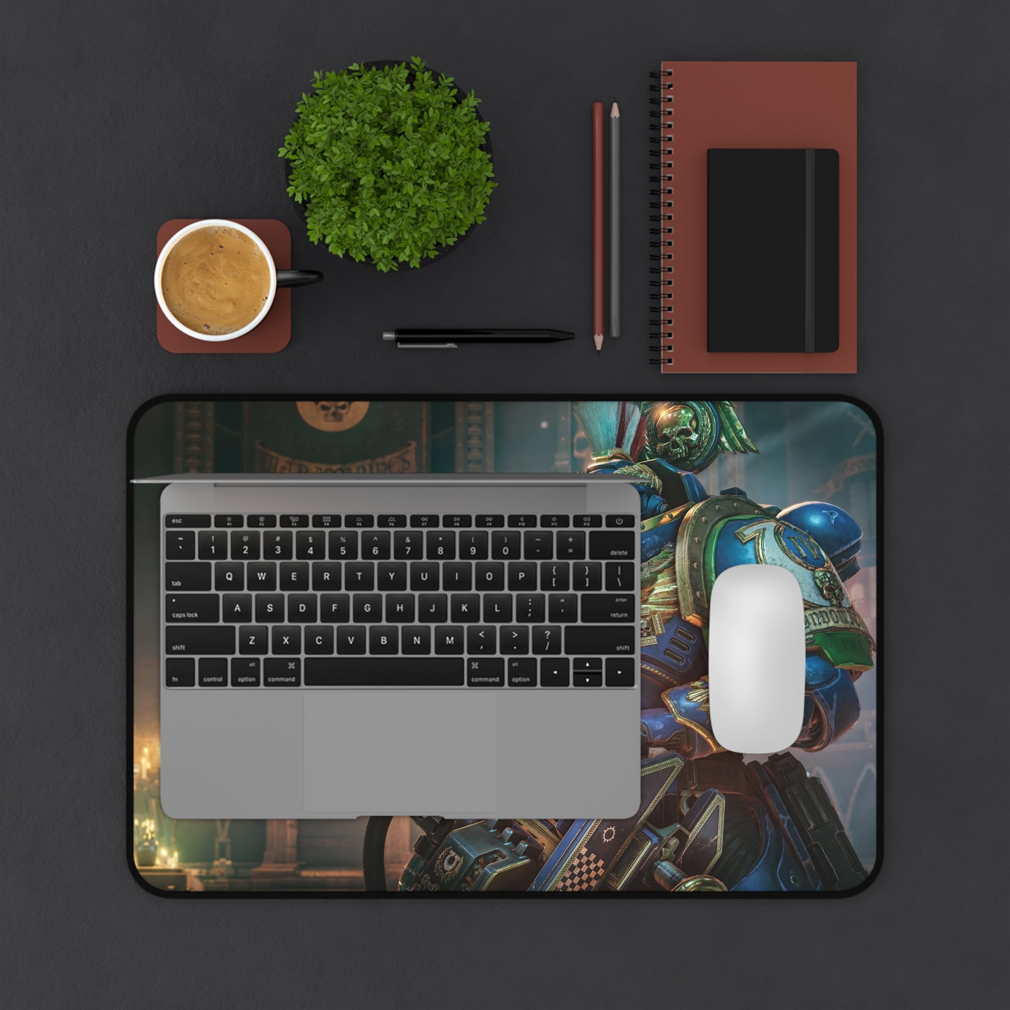 Warhammer 40k Space Marine 2 Gaming Mouse Pad - XL Desk Mat & Extended Desk Pad for Wargaming, Gamer Gift, Imperial Guard