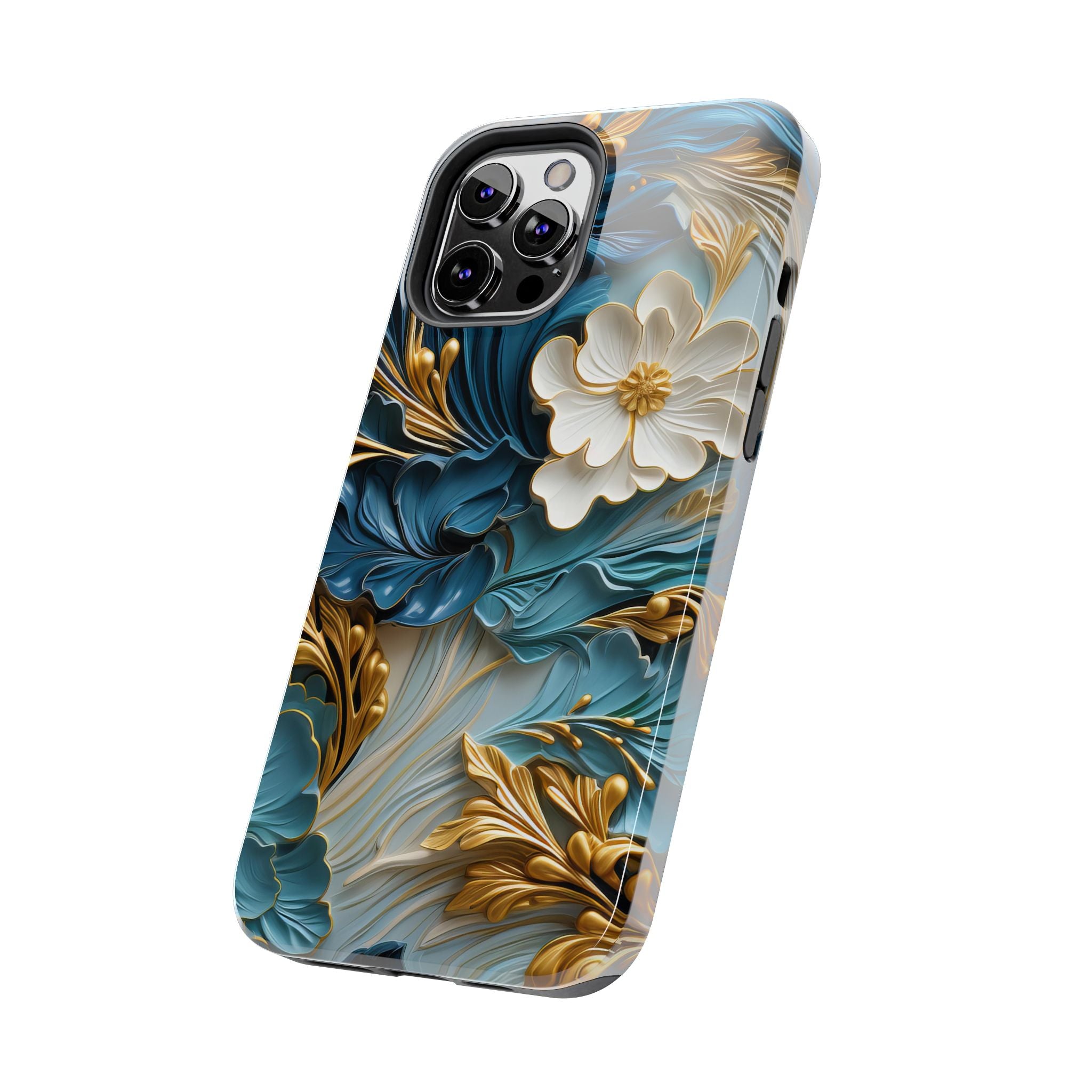 textured-art-nouveau-floral-tough-phone-case-cottagecore-iphone-case-unique-floral-phone-cover-vintage-style-iphone-case-prot