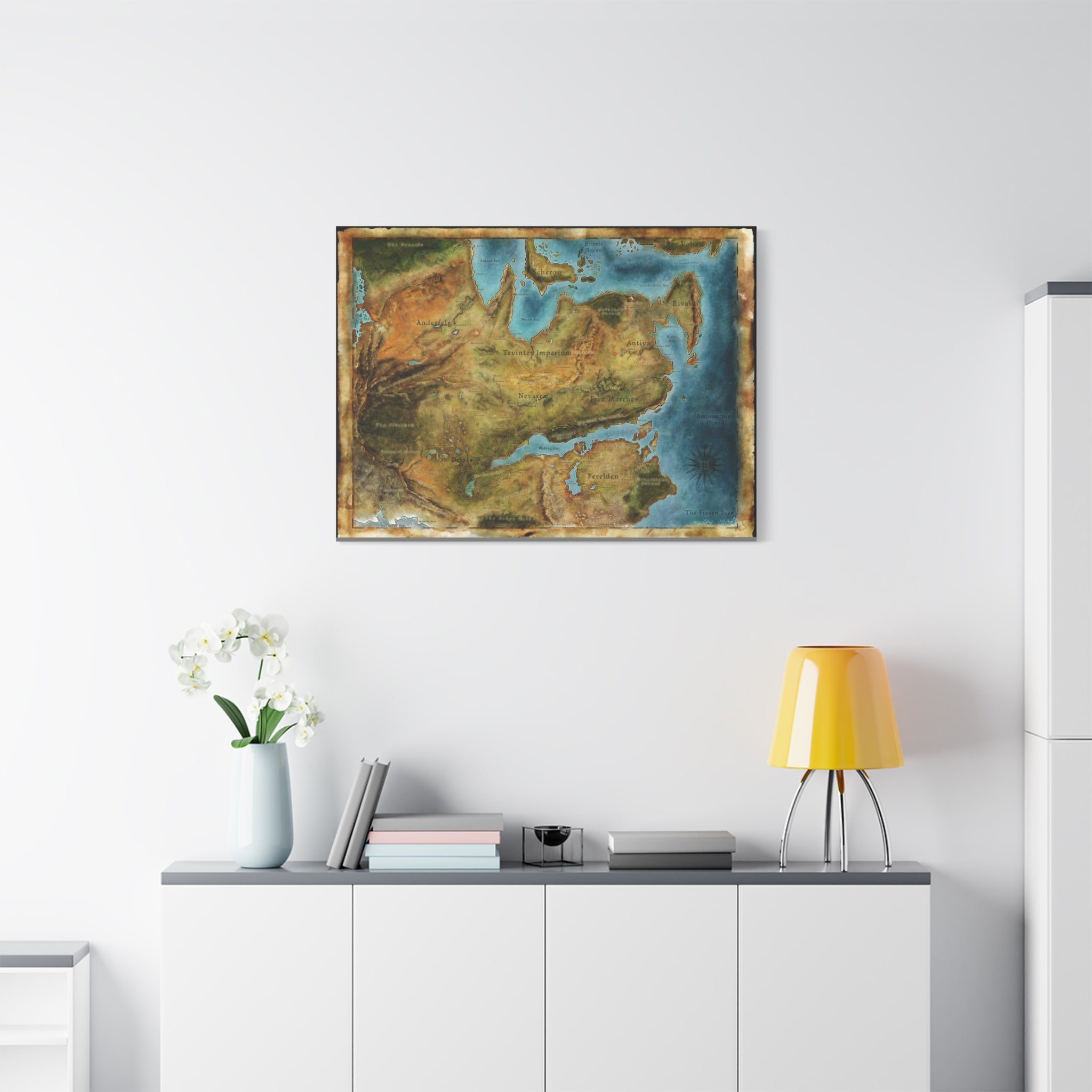 Dragon Age World Map Canvas Art - Fantasy Decor for Gamers, Gaming Wall Decor, Dragon Age Canvas Print