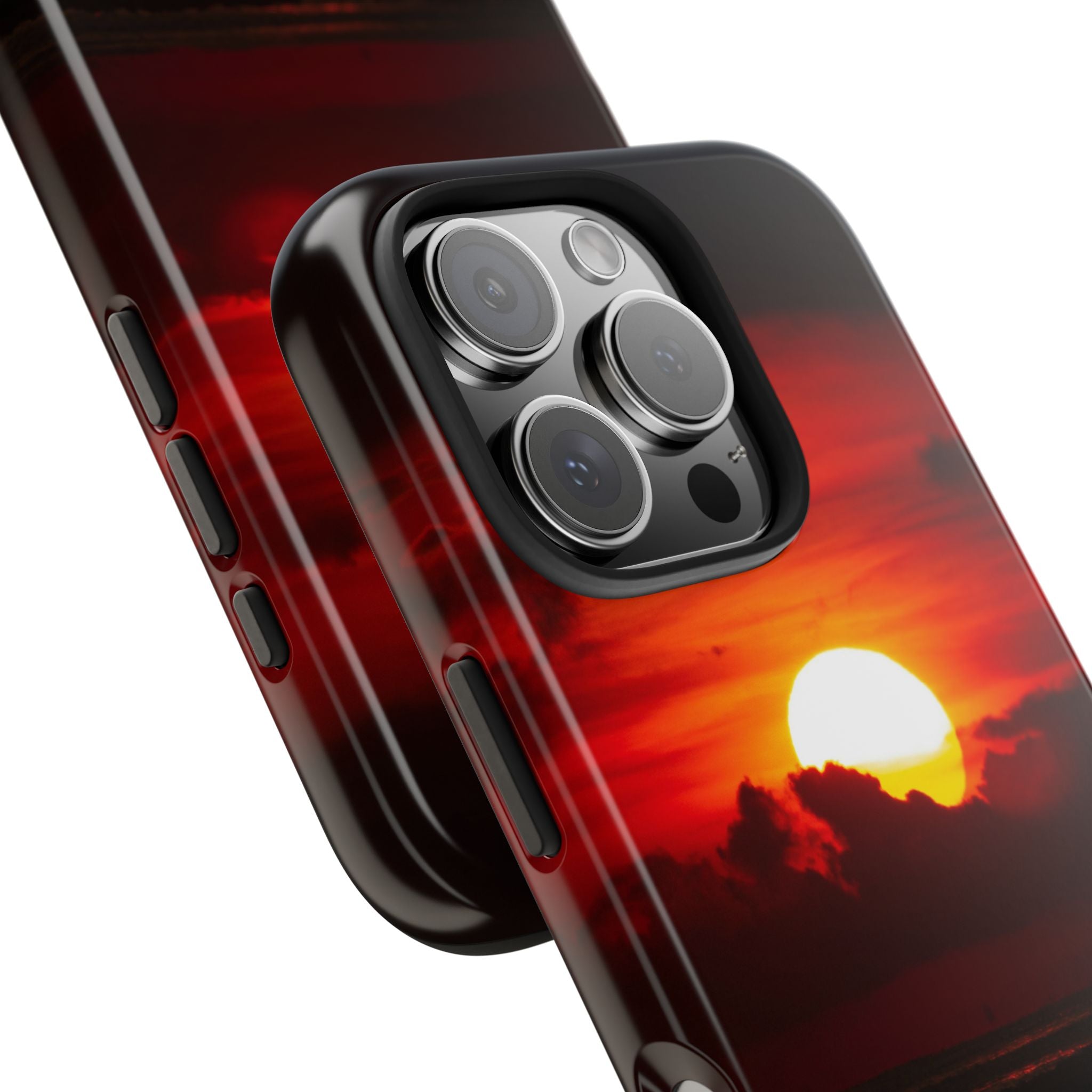 iphone-tough-case-red-sunset-protective-phone-cover-durable-smartphone-case-hard-shell-phone-case-sunset-lover-gift-red-phone