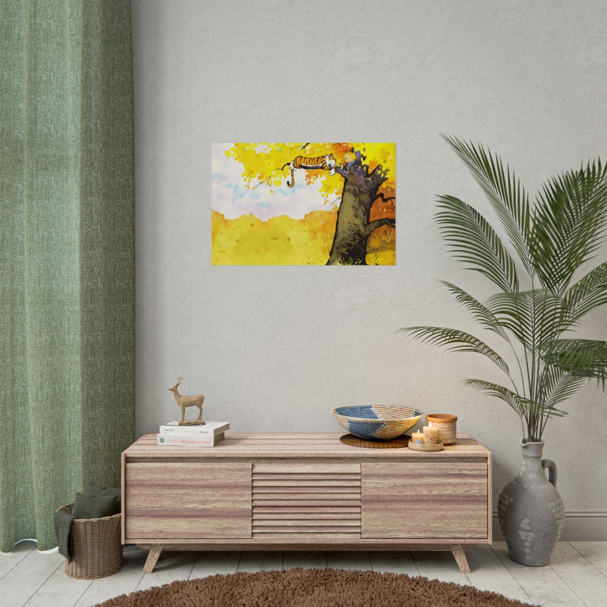 Calvin and Hobbes Poster Wall Art - Cartoon Wall Decor - Unique Birthday Gift for Fans - Timeless Comic Book Art