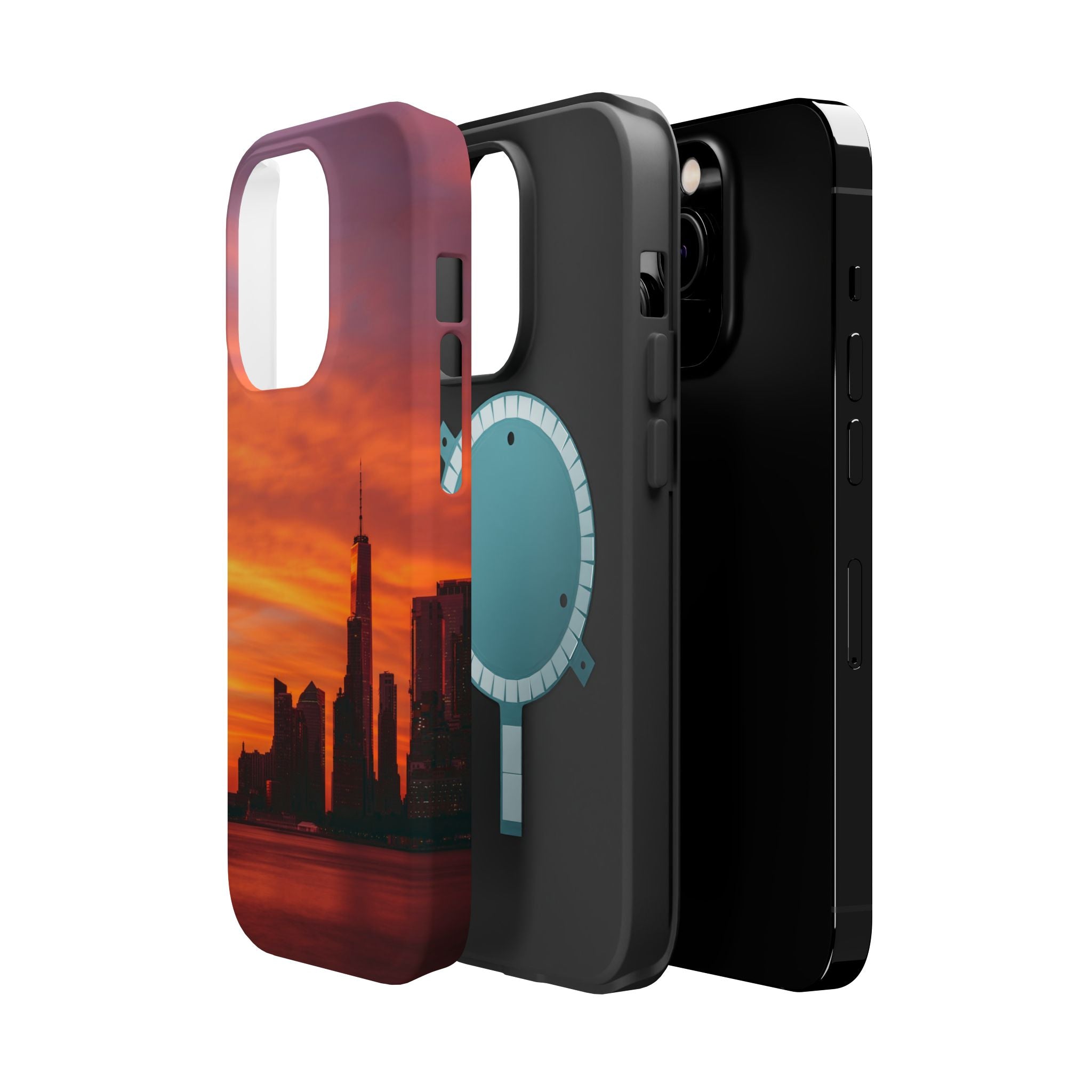 sunset-nyc-cityscape-magnetic-tough-case-durable-phone-protector-new-york-tough-case-gift-for-photographers-urban-aesthetic